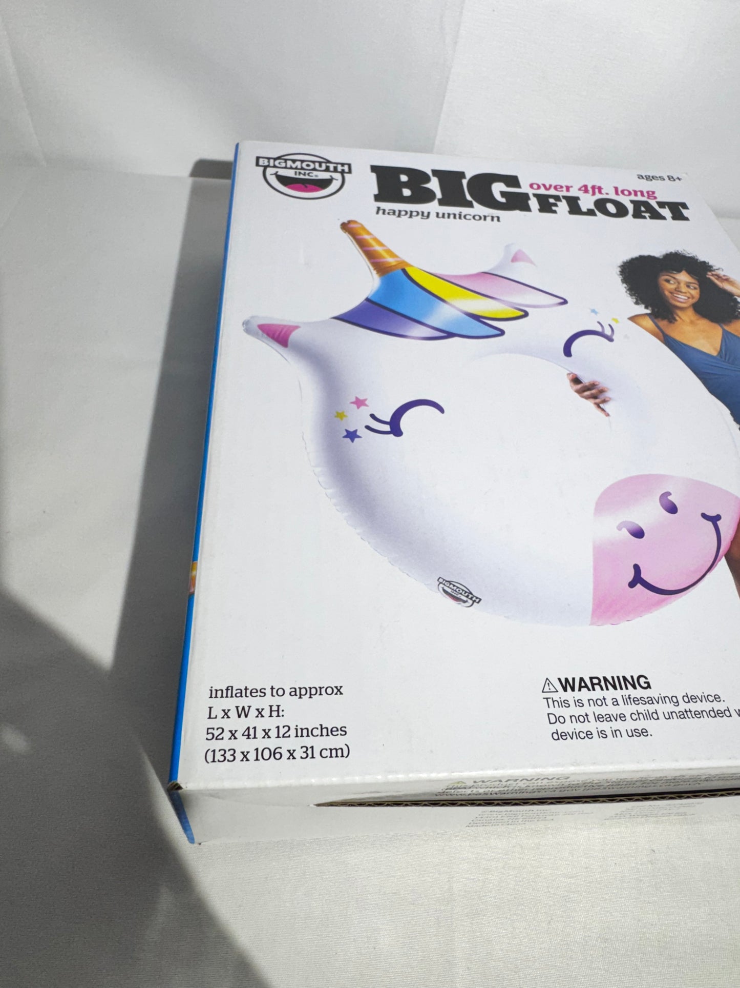 BigMouth Inc. “Big Float” Happy Unicorn Pool Float – Over 4 Ft Long – unopened