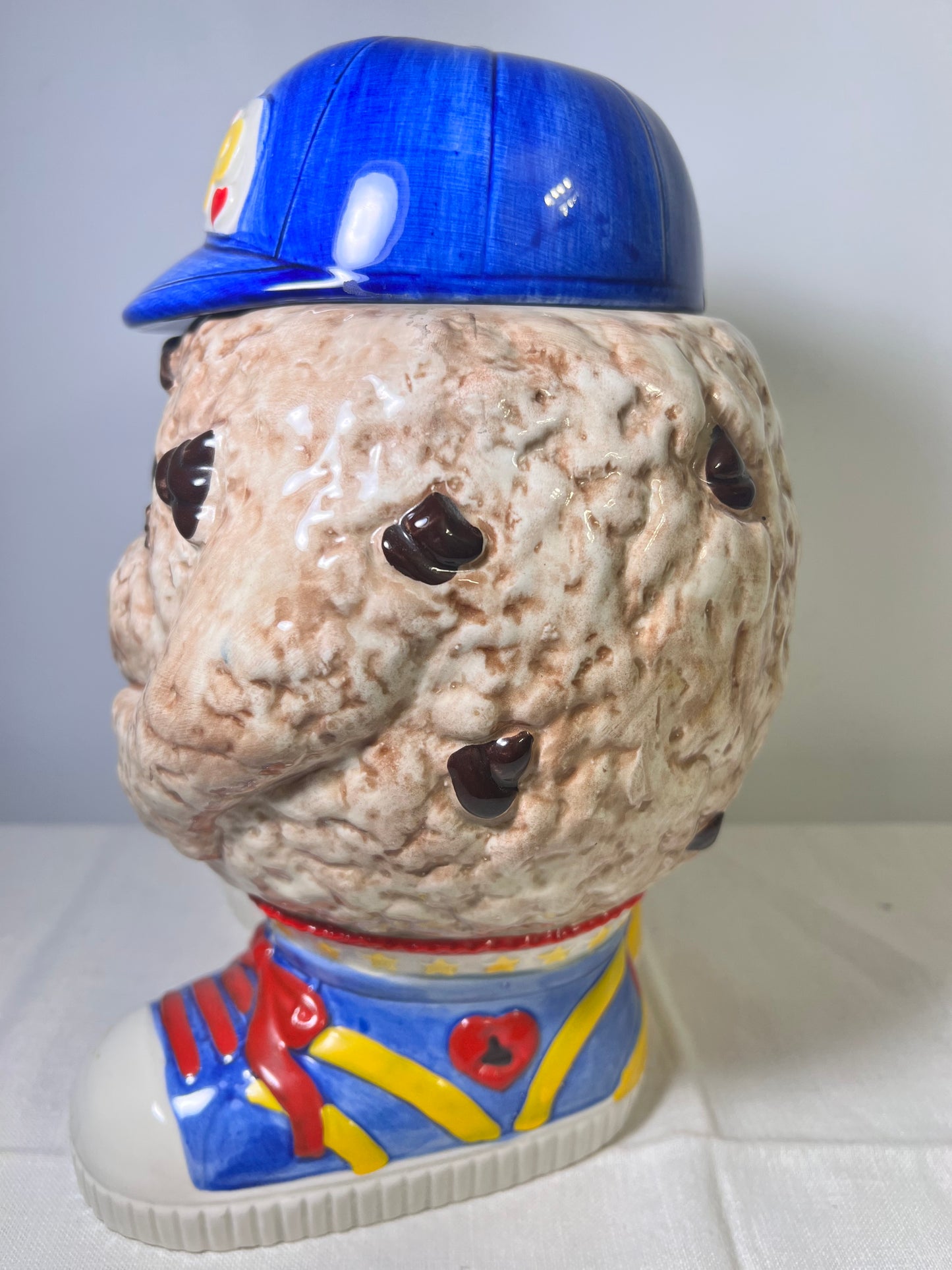 vintage-1991- Chip- cookie jar-Fitz Floyd- Famous Amos