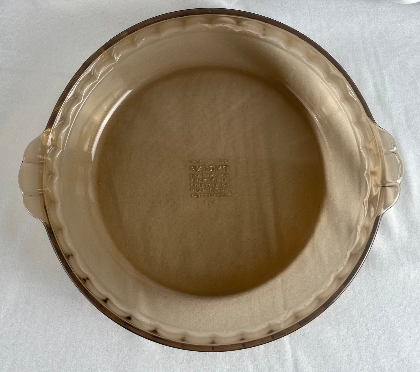 Pyrex 9.5” Amber Glass Pie Baking dish