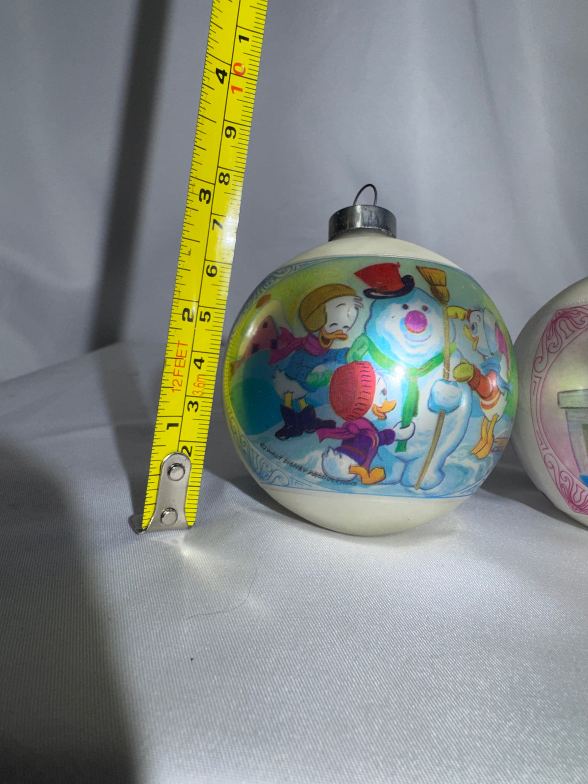 Vintage 1970s Walt Disney Productions Frosted Mercury Glass Christmas Ornaments – Set of 4