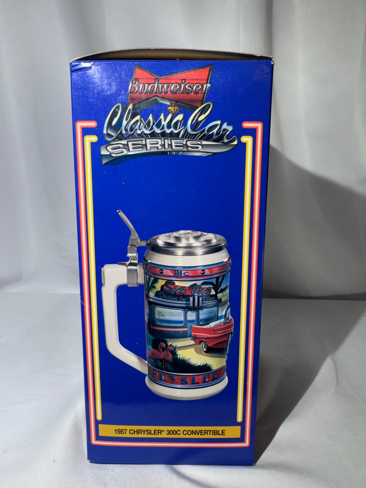 Budweiser 1957 Chrysler 300C Convertible Beer Stein – Classic Car Series – 2003 – Box & COA