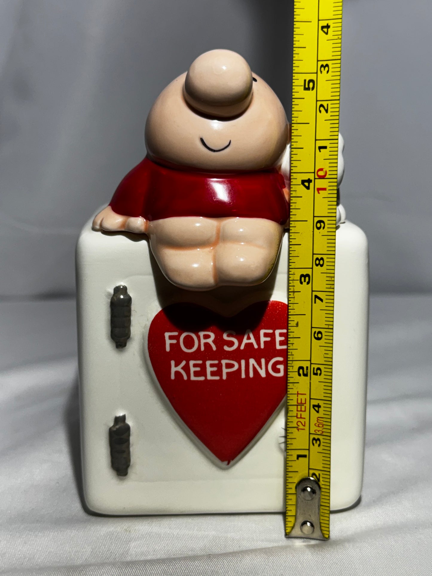 Vintage 1980s Tom Wilson Ziggy “For Safe Keeping” Ceramic Piggy Bank