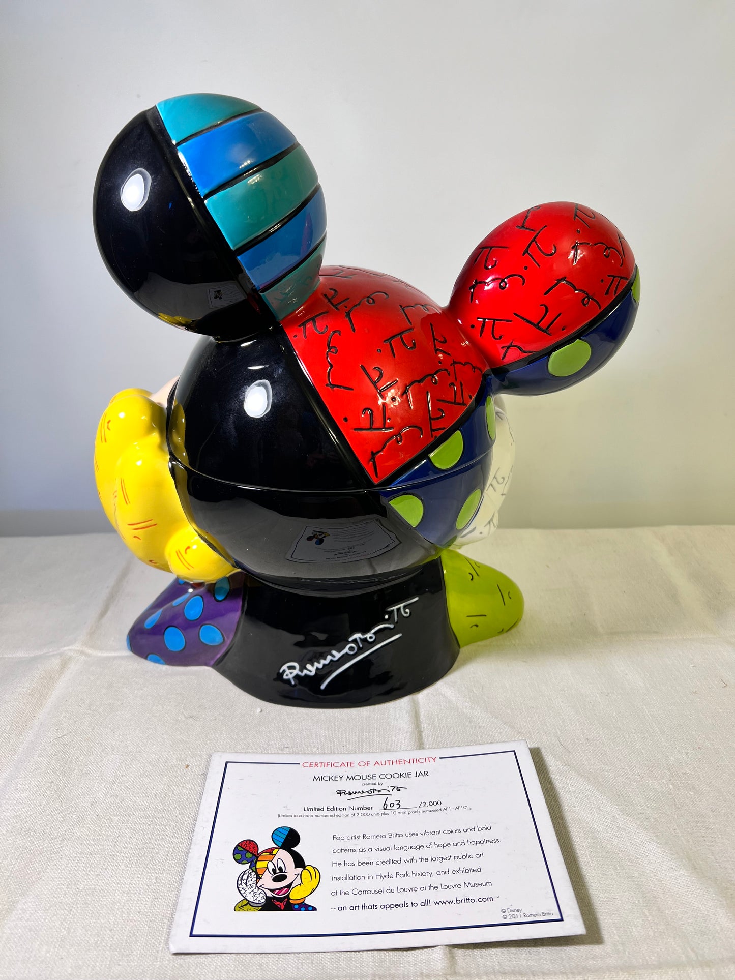 Mickey Mouse- Britto- Cookie Jar- 603/2,000 - Signed and numbered- Disney