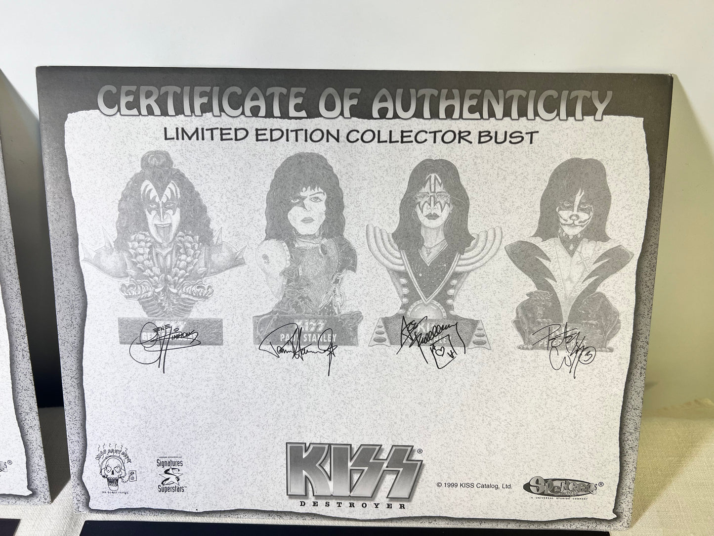 Rare- KISS - set of 4 Bust- 1999 Licensed arranged by Signatures Superstars-