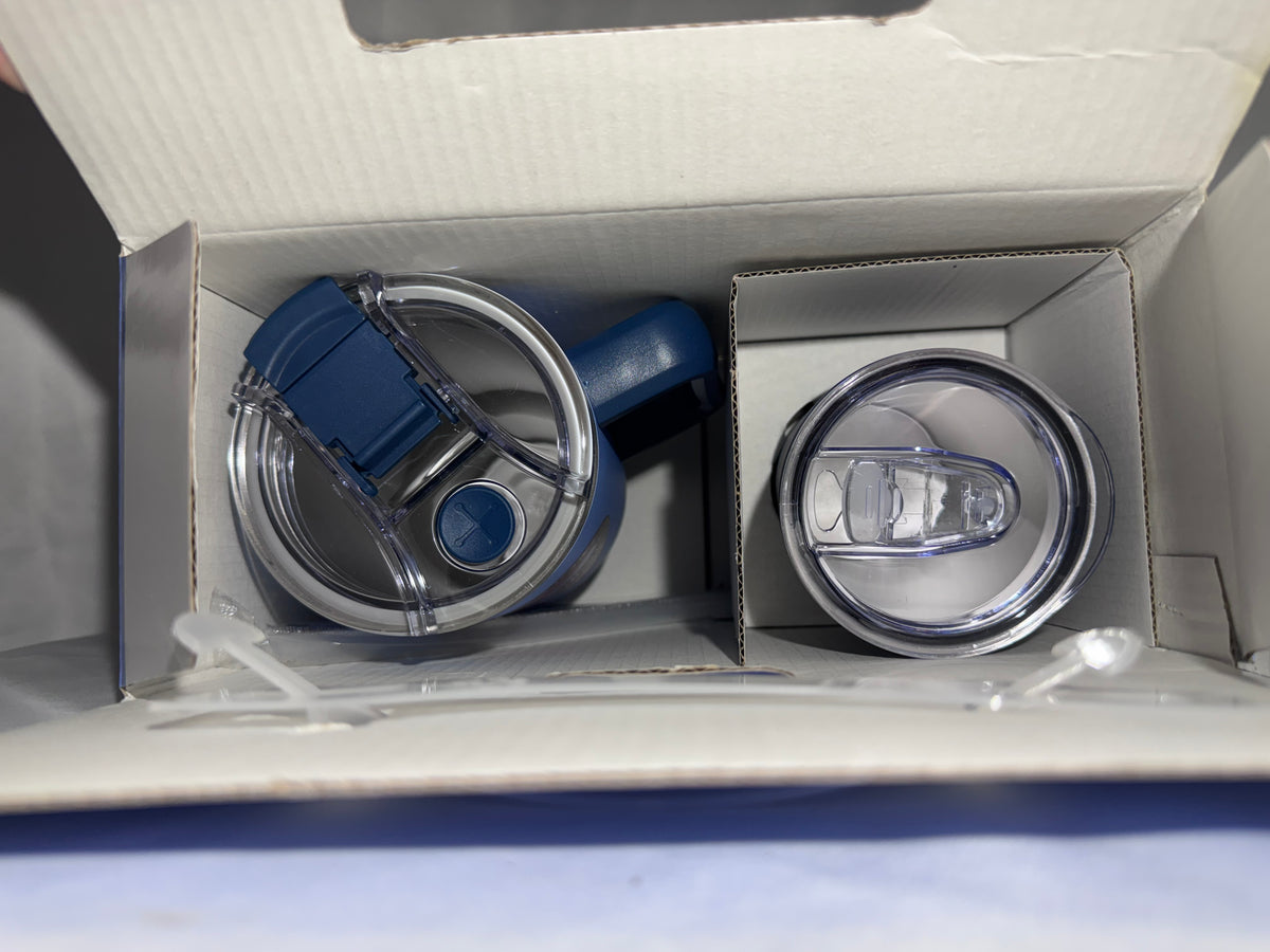 Tommy Bahama 3-Piece Stainless Steel Insulated Tumbler & Cup Set – 40 oz Tumbler & Two 12 oz Cups – NOS