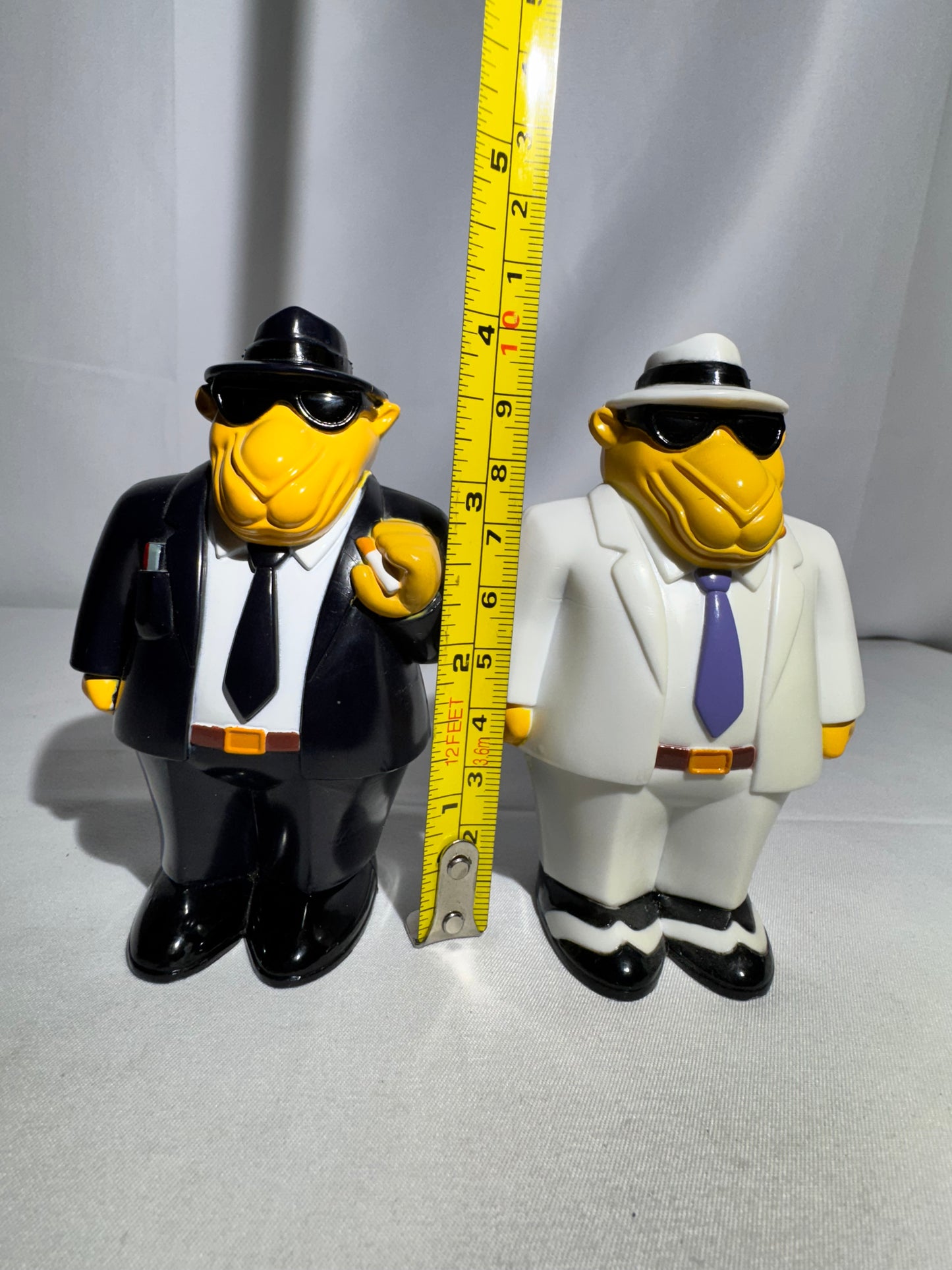 1993 Joe Cool Camel Salt & Pepper Shakers – Black & White Suit Set – With Stoppers