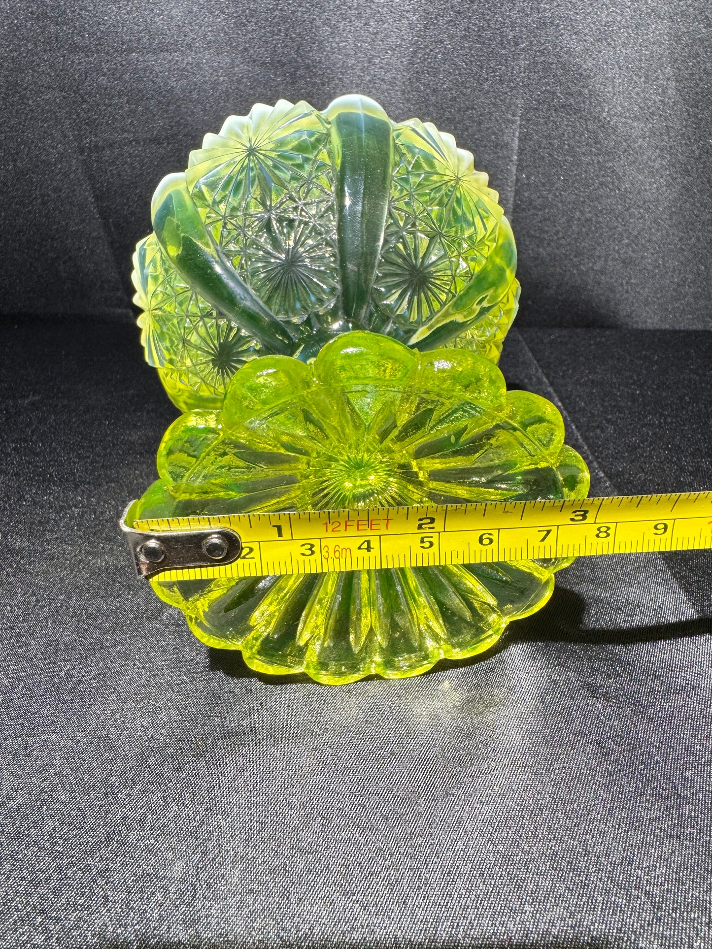 Uranium Glass Davidson Primrose Pearline Footed Compote – Lady Chippendale Collection