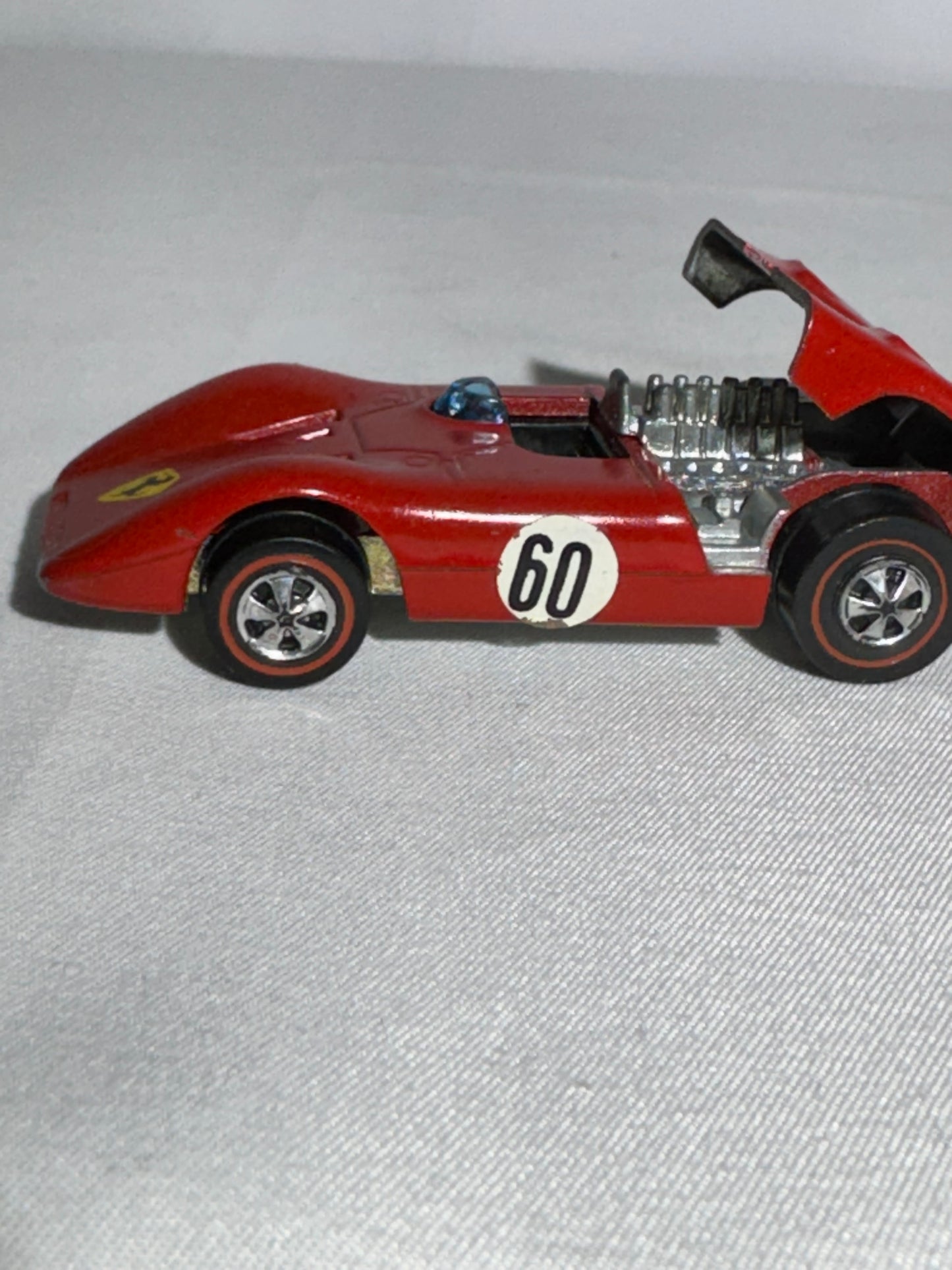 Hot Wheels Redline Ferrari 312P (1969) – Mattel, Hong Kong – US & Foreign Patent Pending