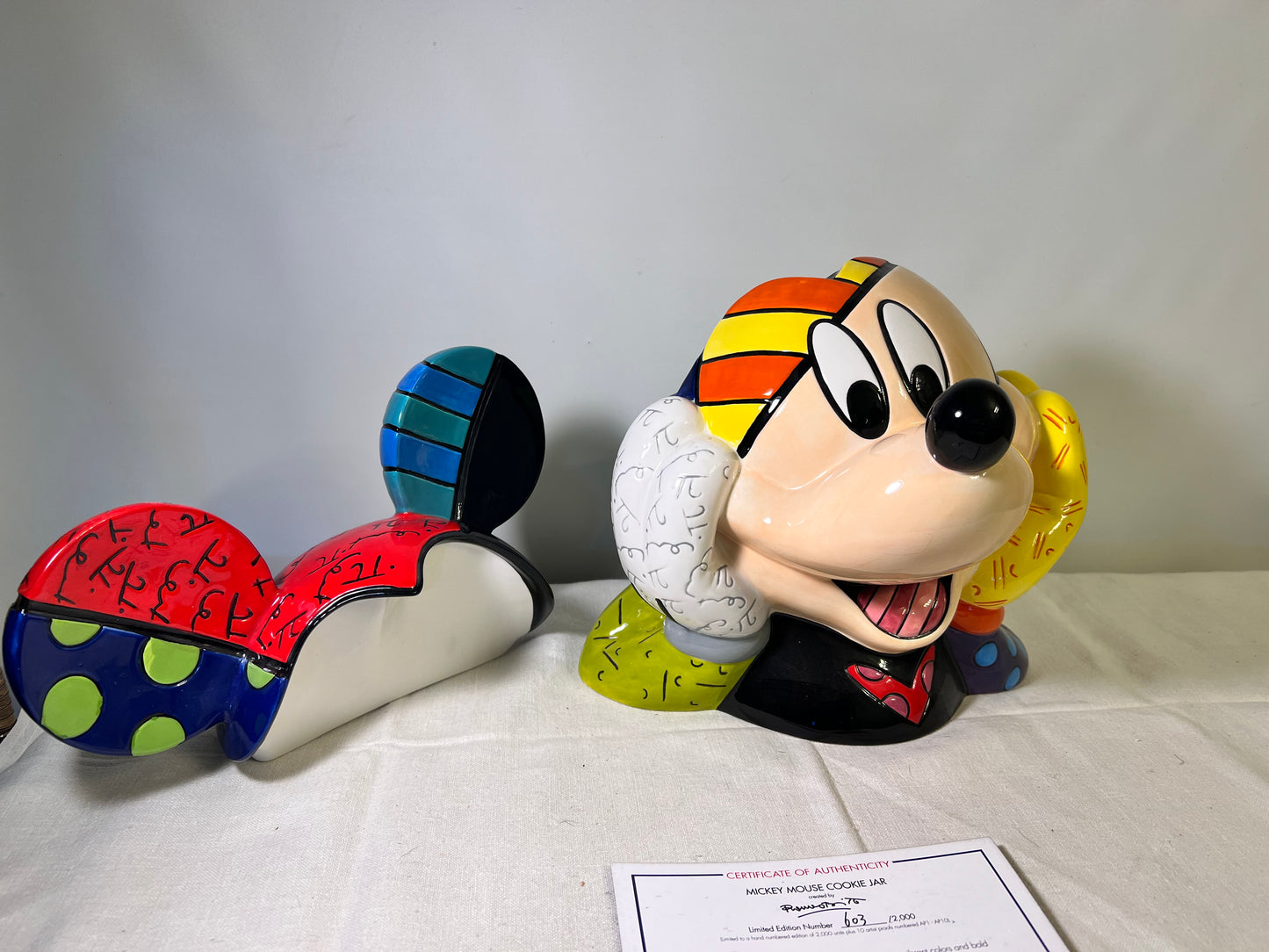 Mickey Mouse- Britto- Cookie Jar- 603/2,000 - Signed and numbered- Disney