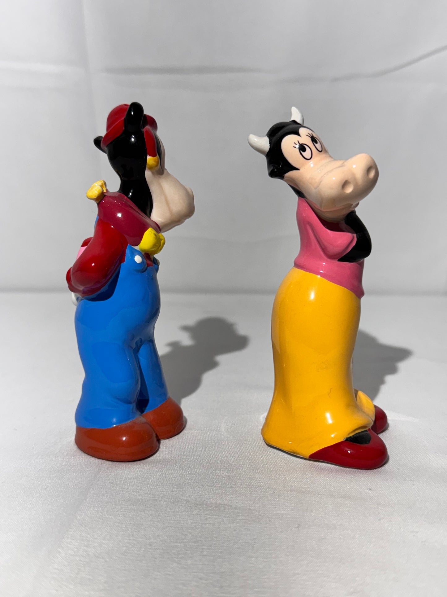vintage Disney Horace Horsecollar & Clarabelle Cow Salt and Pepper Shakers