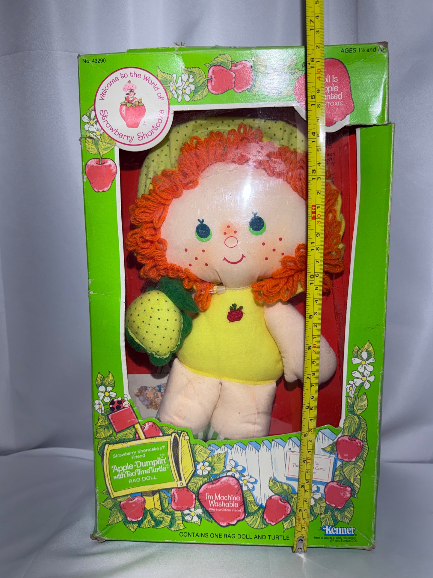 Vintage 1980 Kenner Strawberry Shortcake Apple Dumplin’ Doll w/ Turtle Boxed