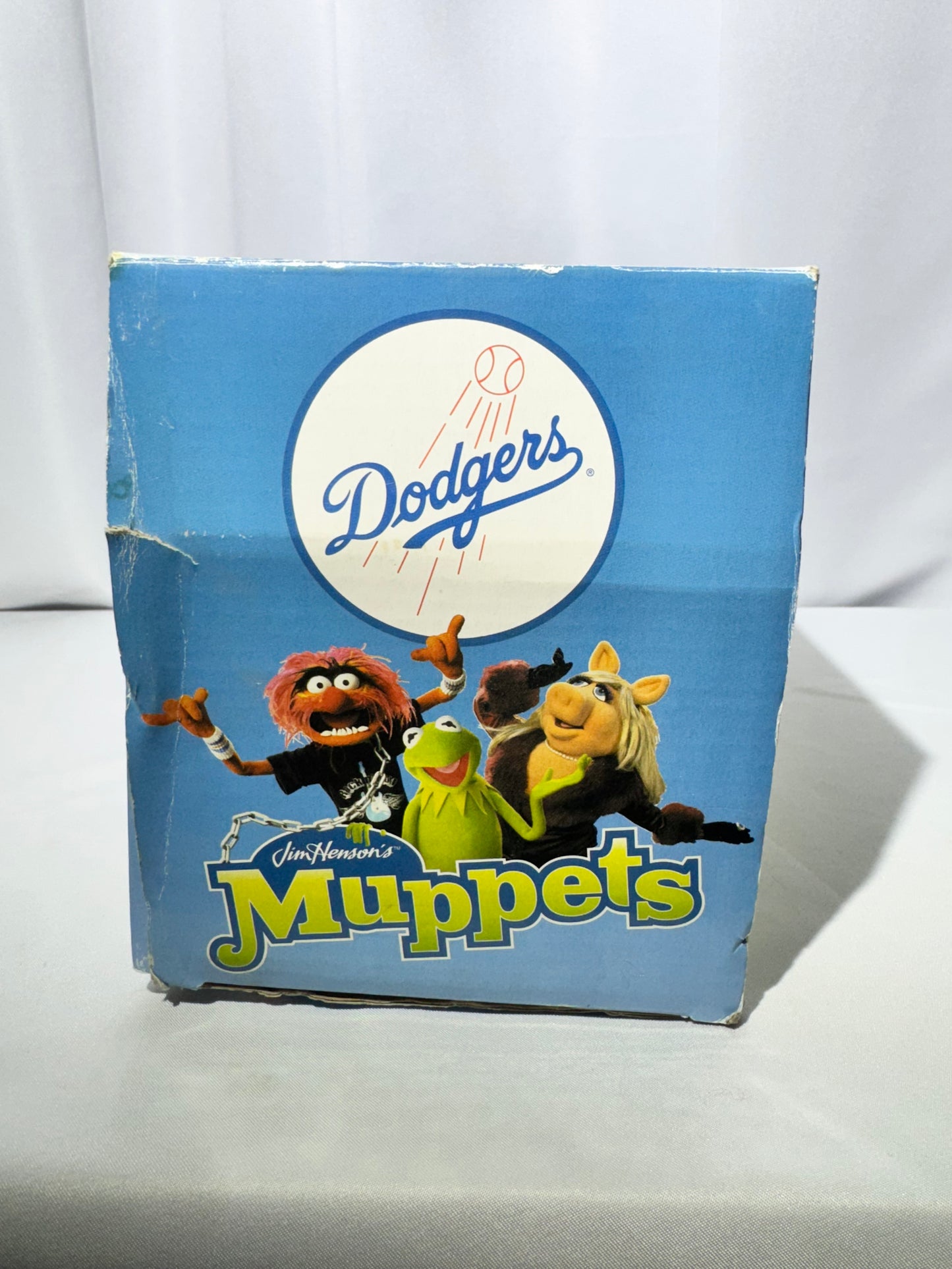 Very Rare Jim Henson’s Muppets – Kermit the Frog LA Dodgers Bobblehead –2003- original Box