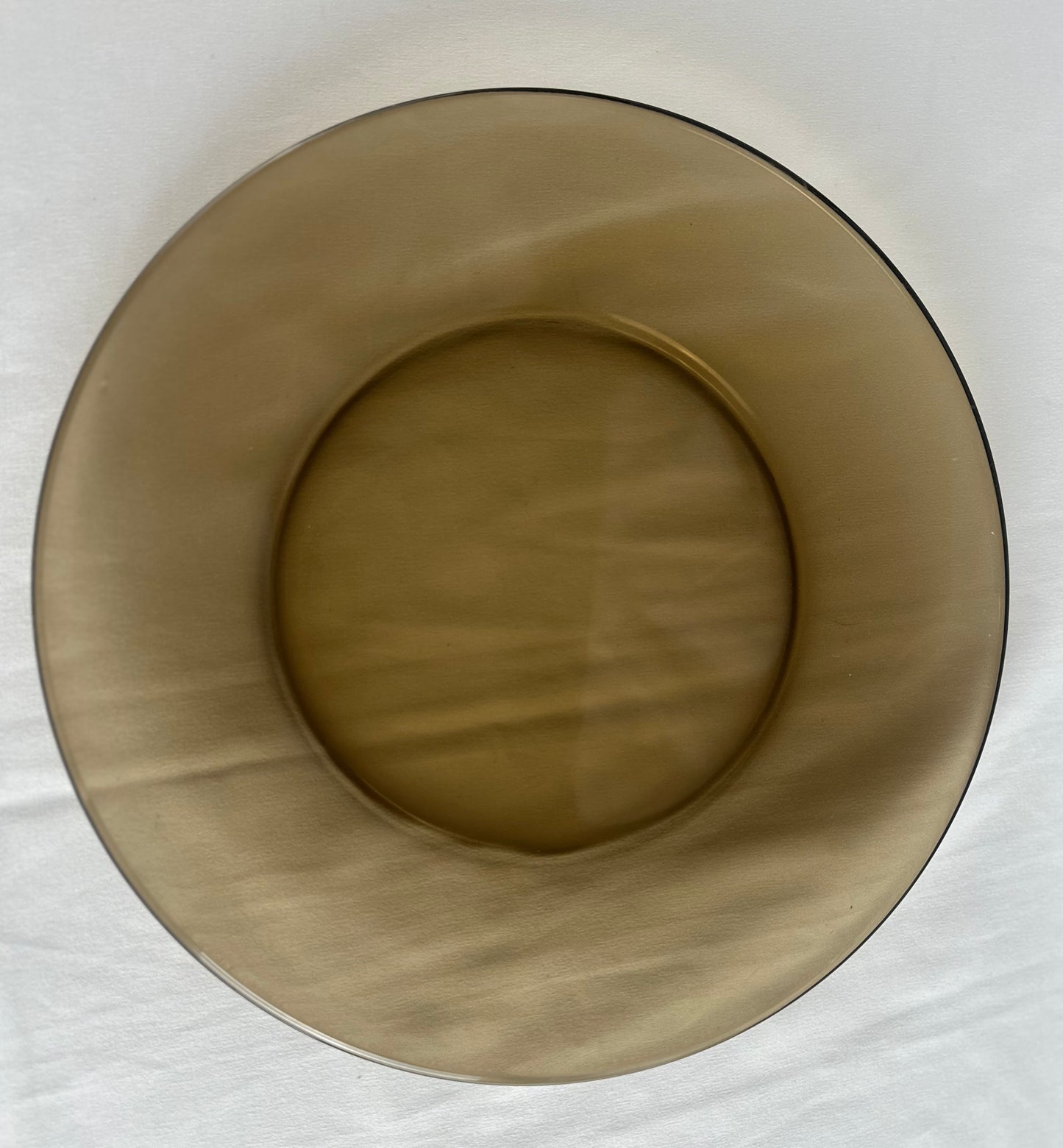 10” Glass Amber Plate