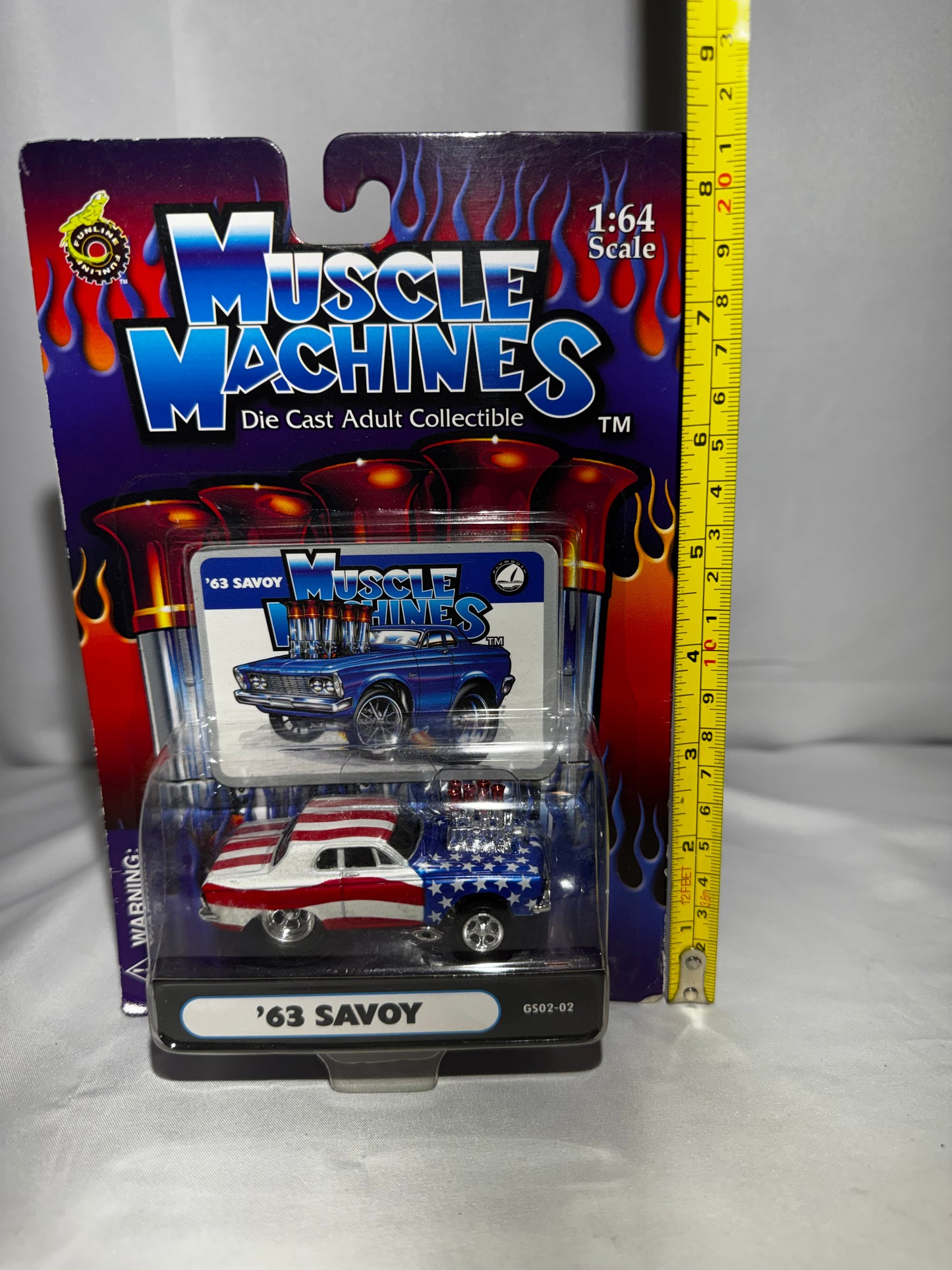Muscle Machines 1:64 Scale 1963 Plymouth Savoy Diecast car