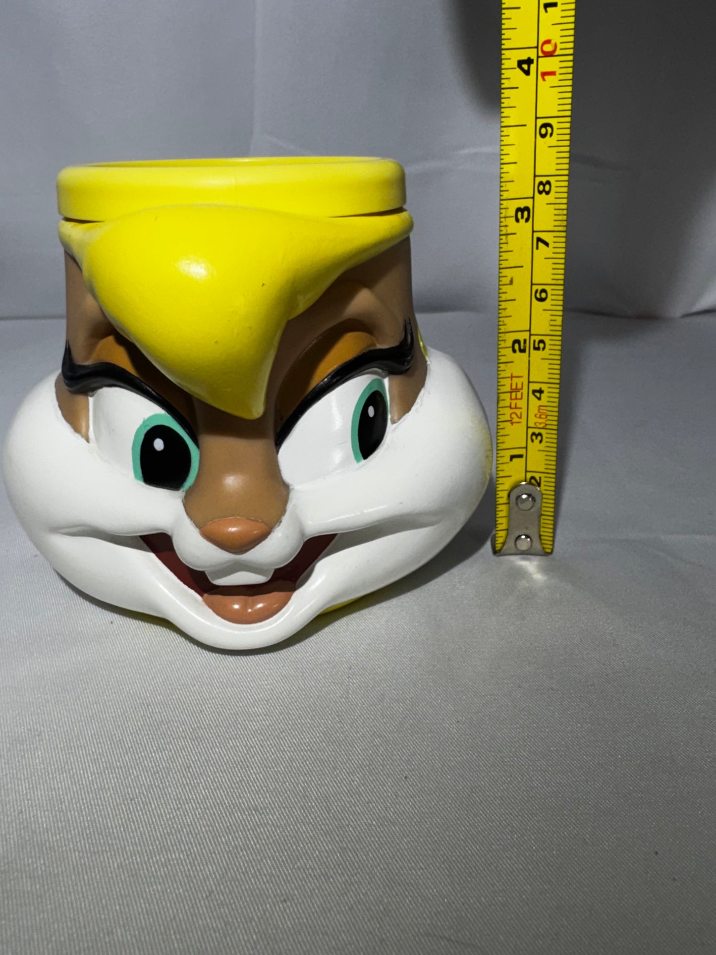 Vintage 1990s Warner Bros Looney Tunes Lola Bunny Plastic Head Mug Cup