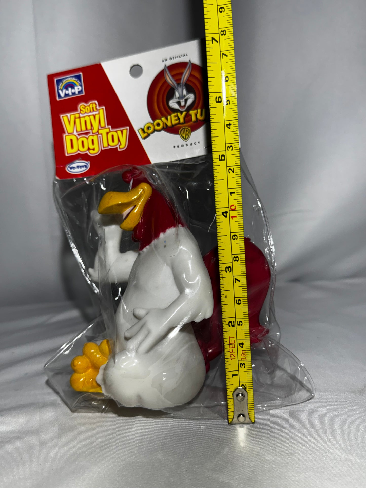 Vintage 1994 Vo-Toys Looney Tunes Foghorn Leghorn Squeaky Toy Sealed 5”