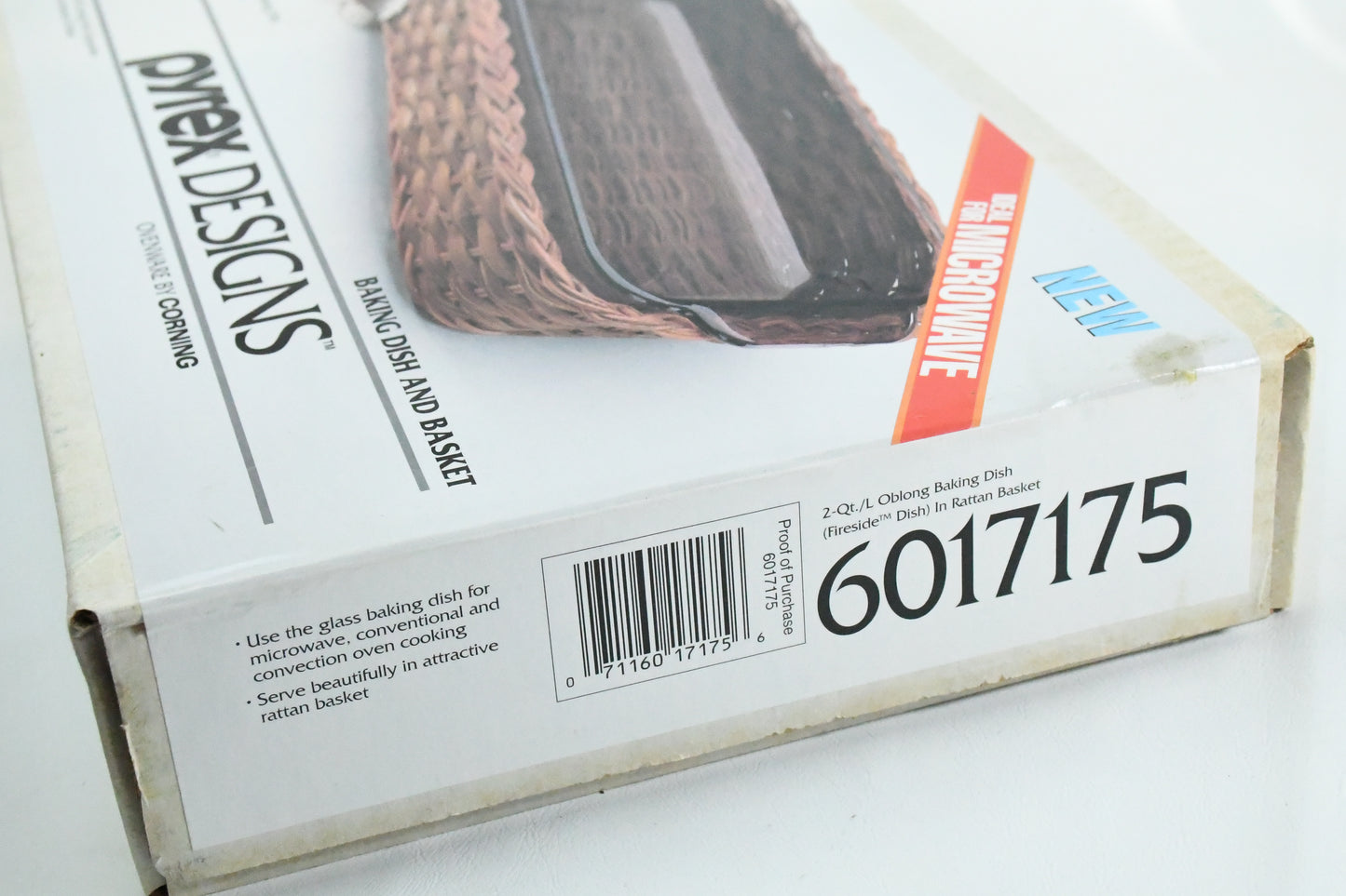 Pyrex Baking Dish and Basket-NIB-CorningWare- Original Packaging-VTG