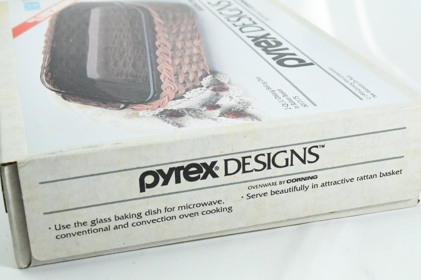 Pyrex Baking Dish and Basket-NIB-CorningWare- Original Packaging-VTG