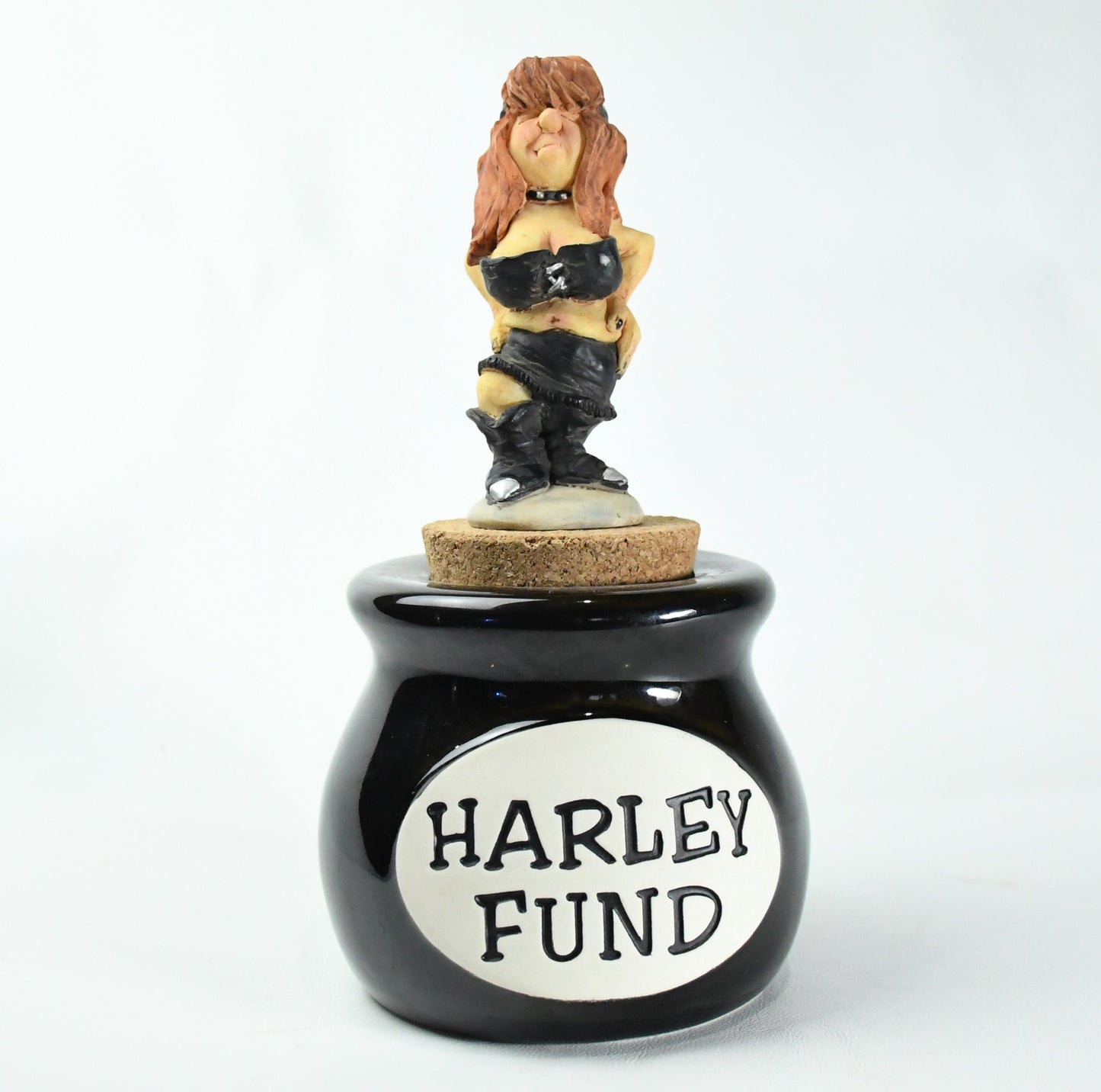 Harley Davidson -Harley Fund- The Old lady- Coin Bank with Cork Top