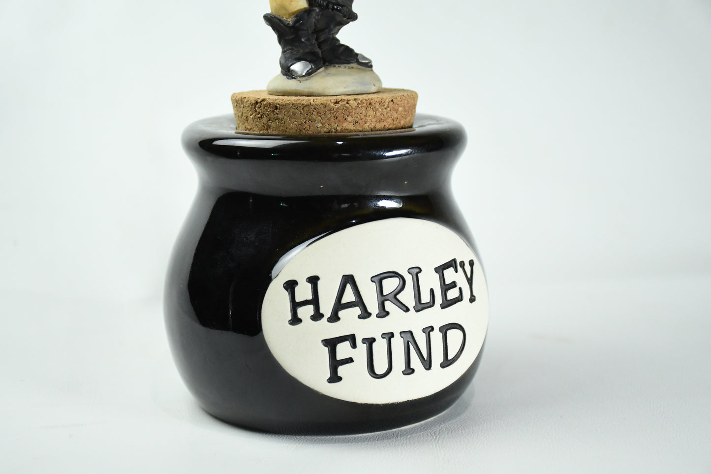 Harley Davidson -Harley Fund- The Old lady- Coin Bank with Cork Top
