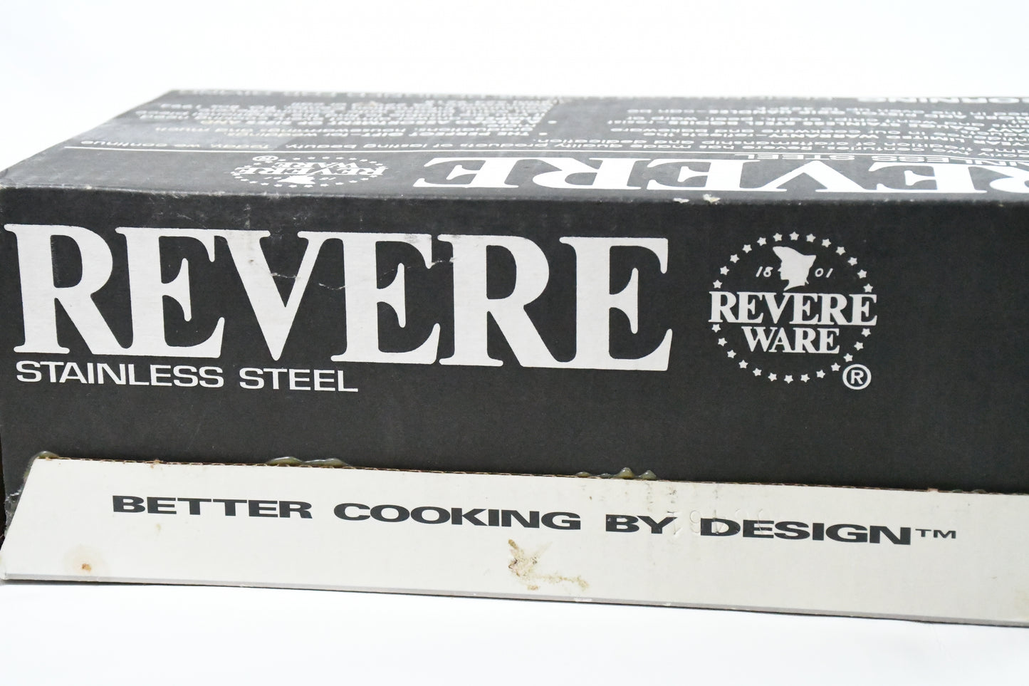 Revere Ware Covered Casserole-2pc-2qt-Stainless Steel-Corning-original box