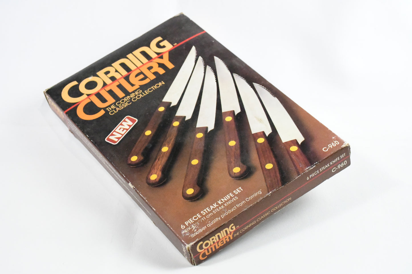 The Corning Classic Collection- Corning Cutlery- C960-6 piece Steak Knife Set-in Box