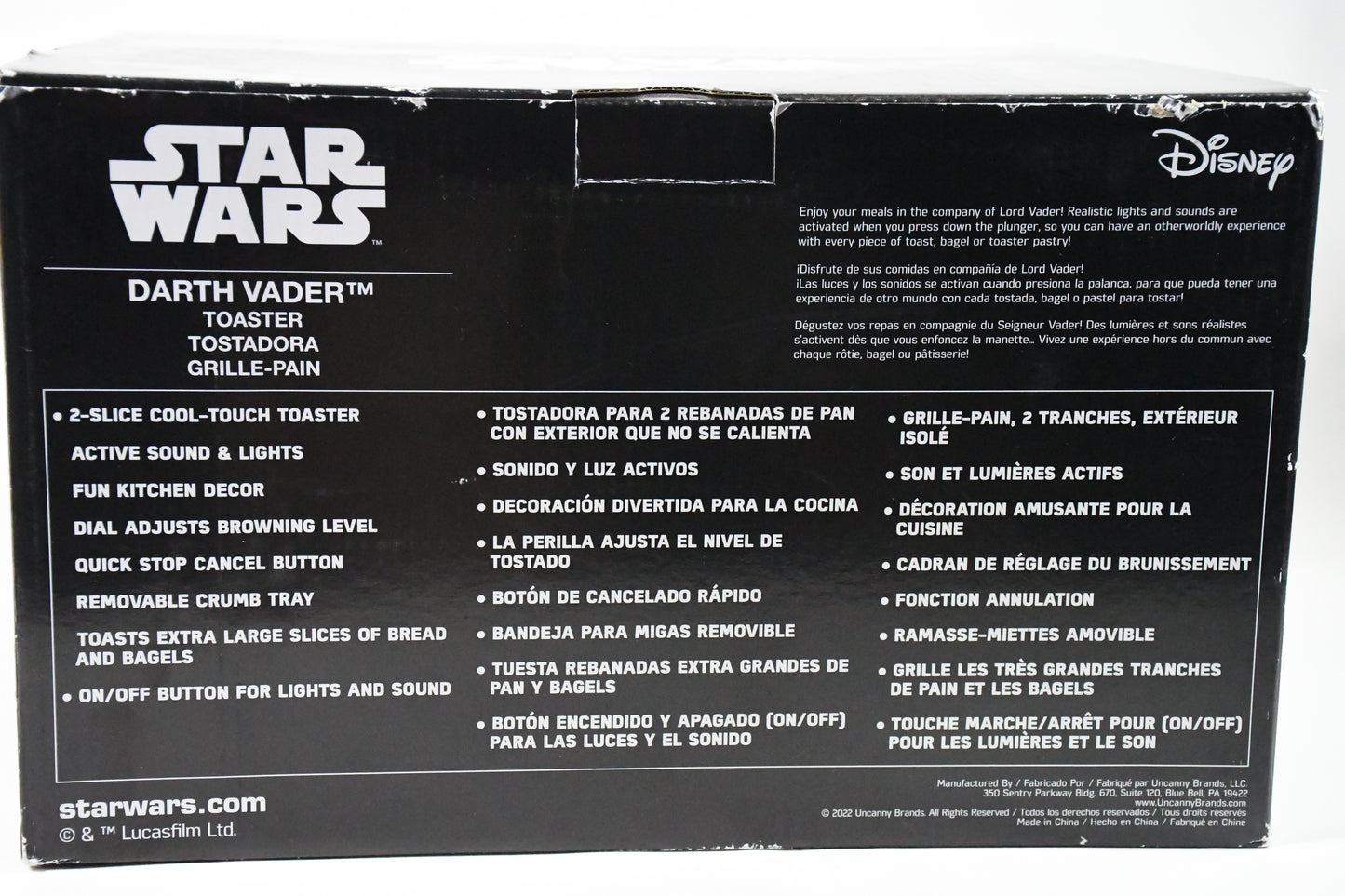 Darth Vader-Star Wars- Toaster- Glows While Tasting- Sound Effects- Disney-5755426-fun kitchen decor