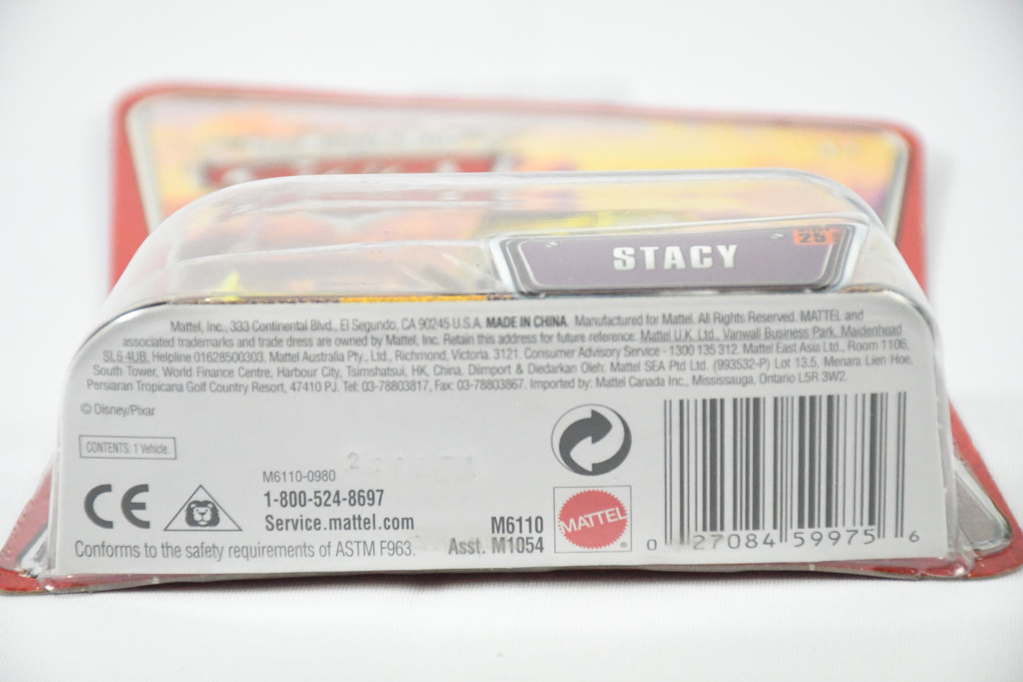 Disney-Pixar-Cars-Stacy #25-M6110 M1054- Toy Car-Die Cast