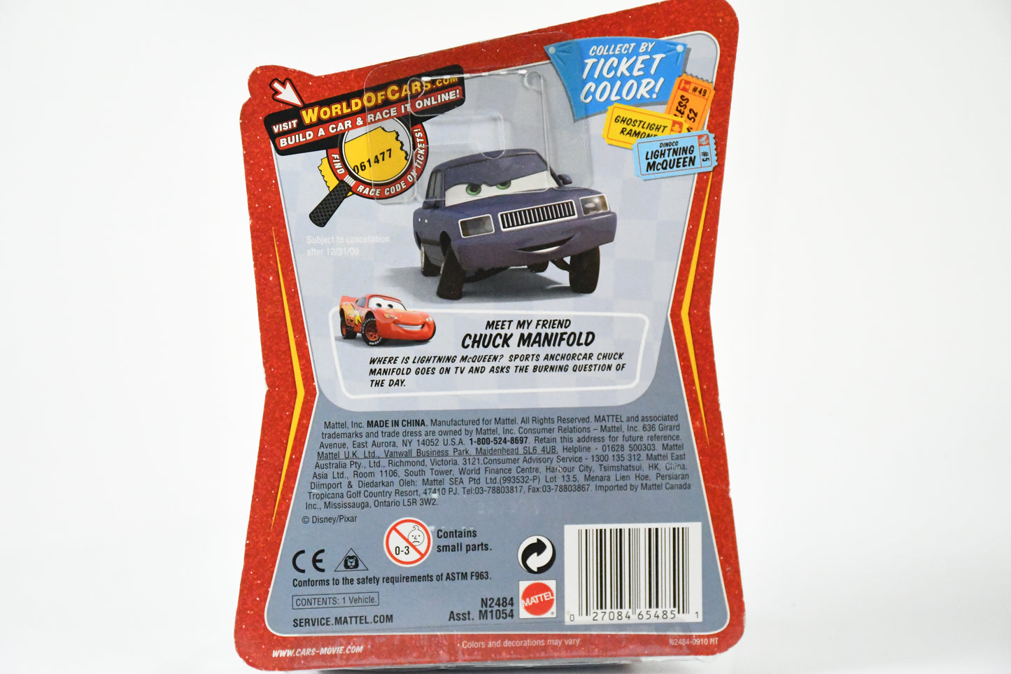 Disney-Pixar-Cars-Mattel- Nitroade Pitty #64-Race O Roma-N2484 M1054-NIB