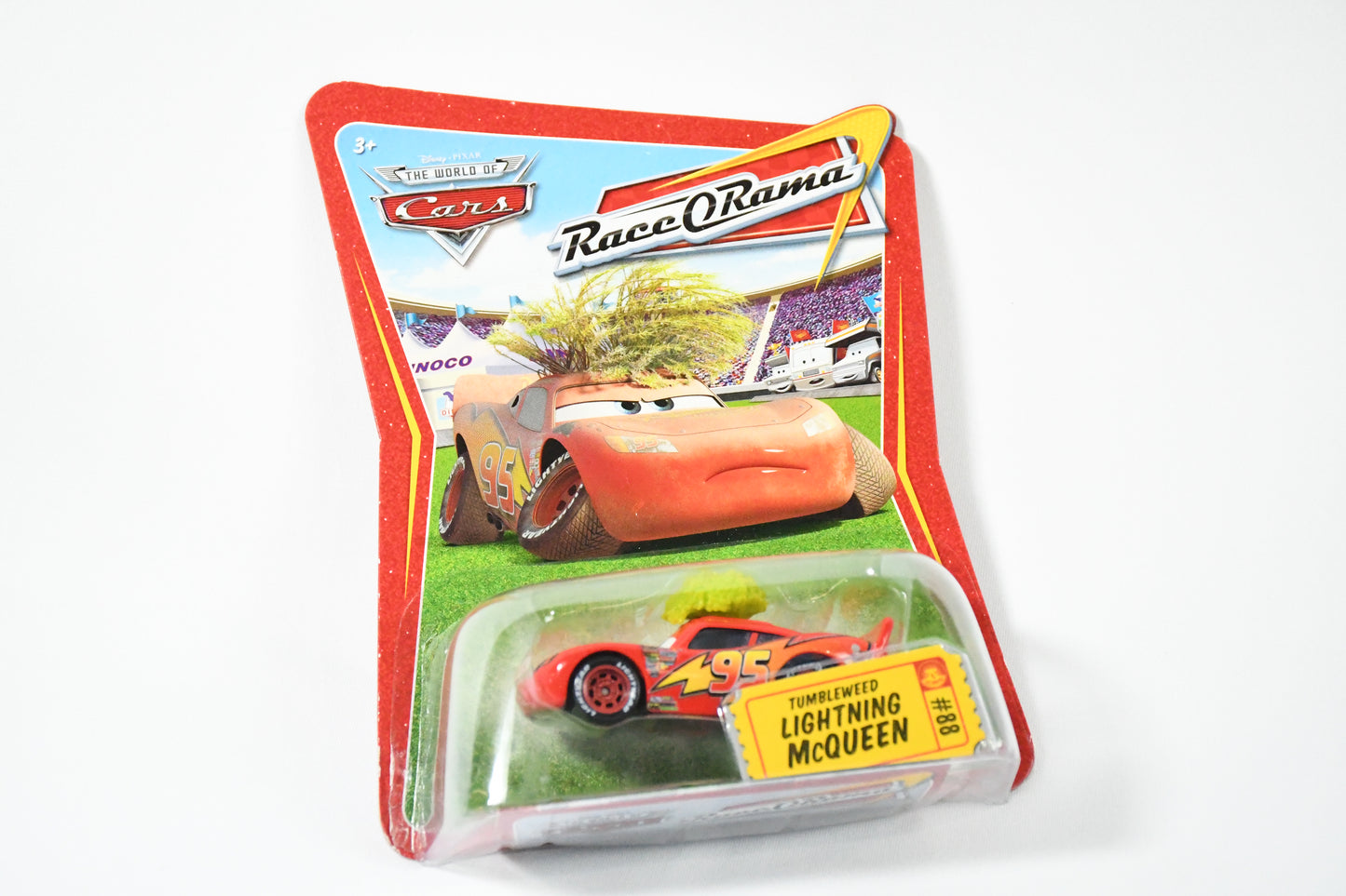 Disney-Pixar-Cars-Mattel- Tumbleweed Lighting McQueen #88-Race O Roma-P1649 M1054-NIB