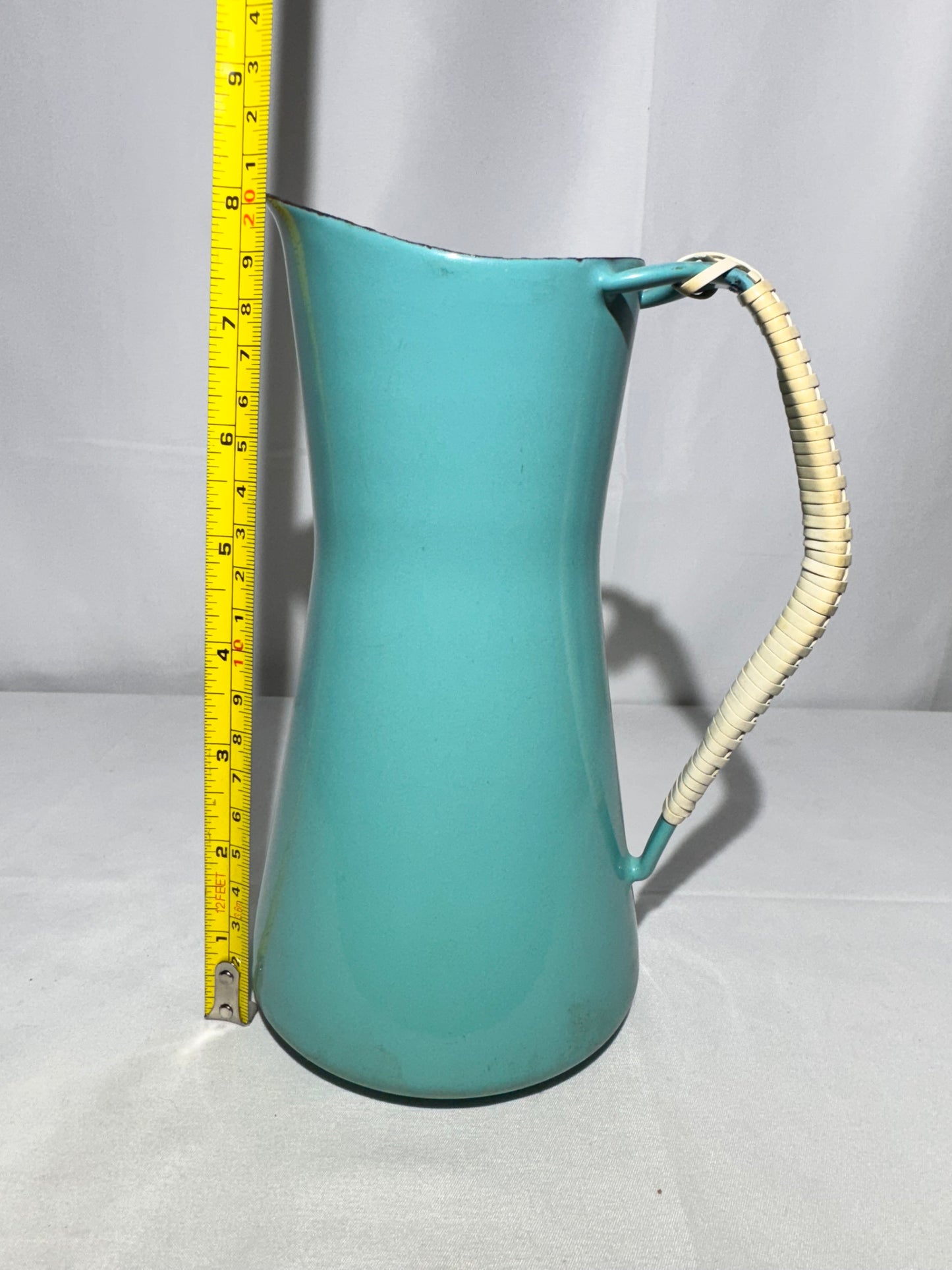 Vintage Dansk Denmark Koben Style Pitcher – 8” Tall – Teal – 1956
