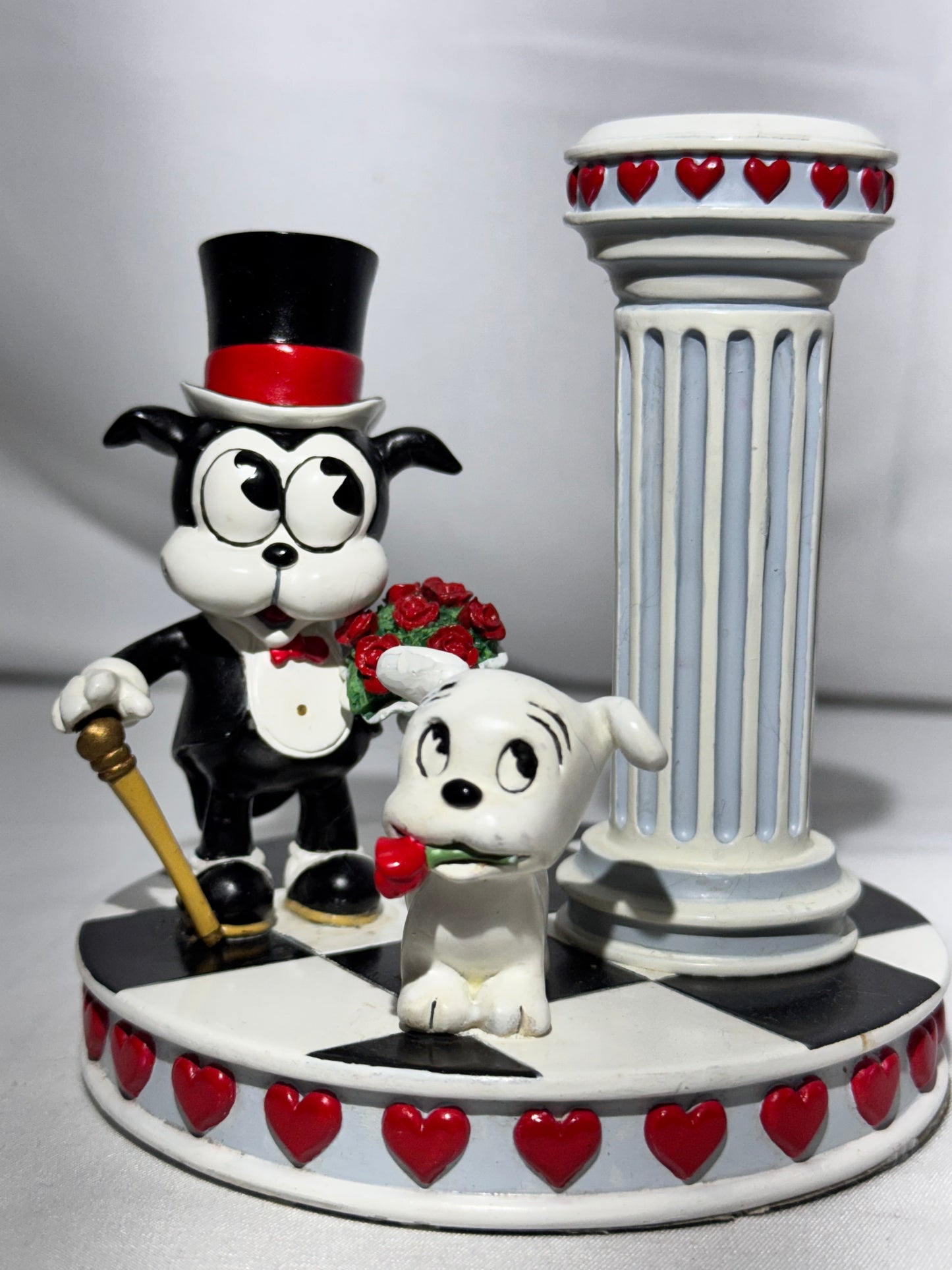 Betty Boop “Enchanted Evening” Collector Candlestick Set Pudgy & Bimbo – Rare