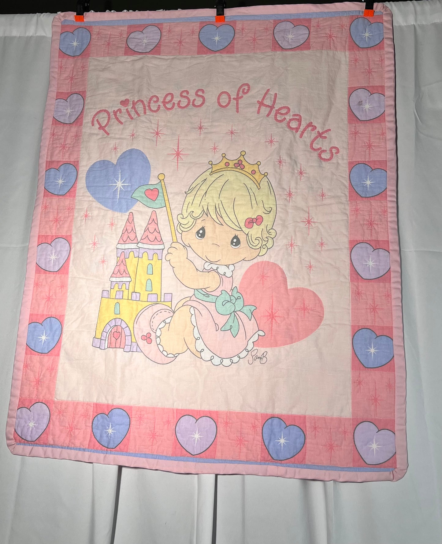 Precious moments - Quilt - 34” 43” - Princess of harts- Baby blanket