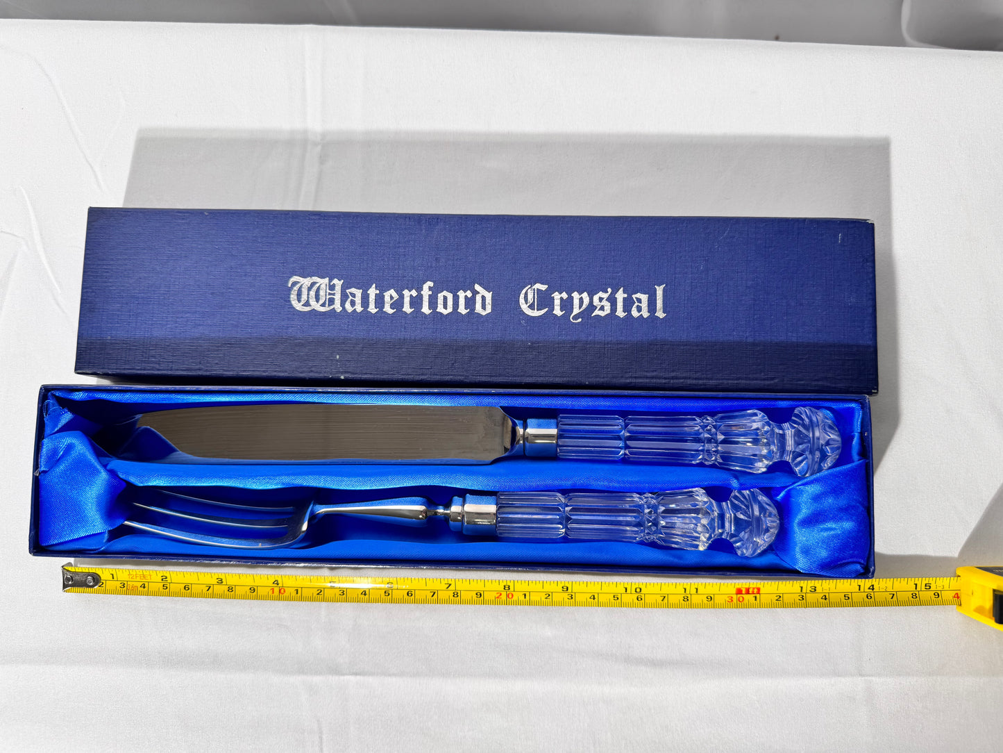 Waterford Crystal- Knife & Fork - wedding server - with original Box