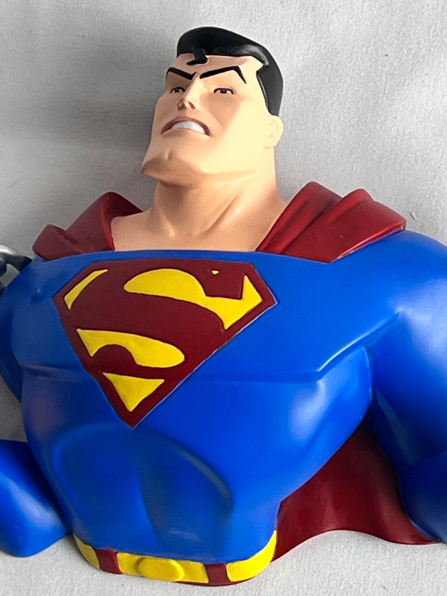 Superman - Wall Plaque - The Animated Series- Justice League- DC Direct-sculpted by John G Matthews and measures approximately 5 inches tall 7 inches wide 2 inches deep