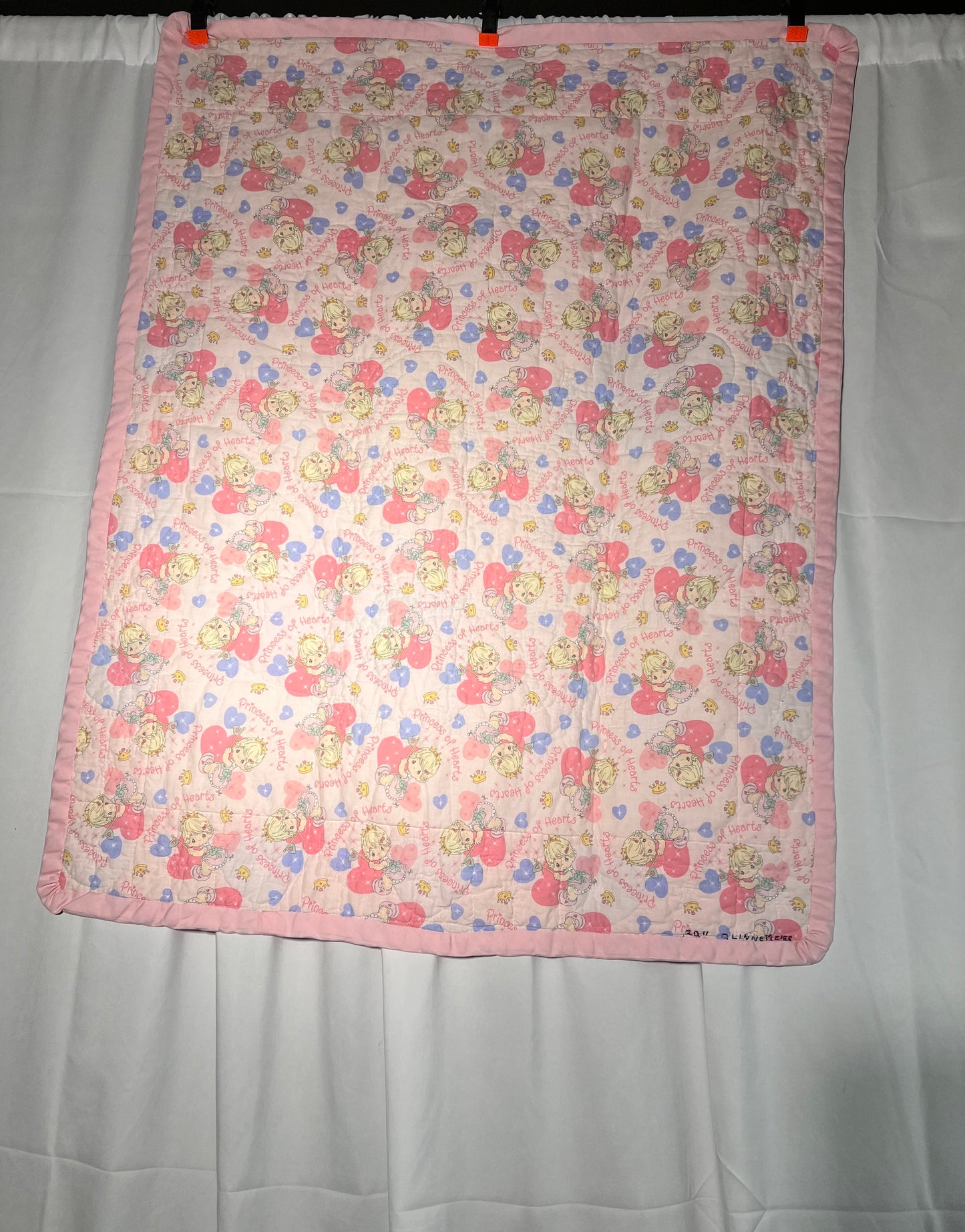 Precious moments - Quilt - 34” 43” - Princess of harts- Baby blanket