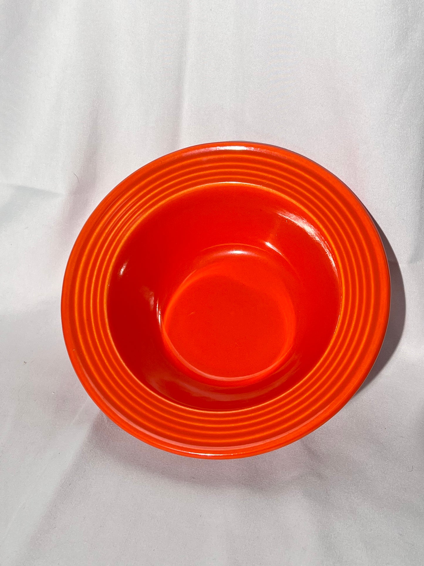 Bauer Pottery- Los Angeles- Vintage- Orange- Ring ware - 7” bowl