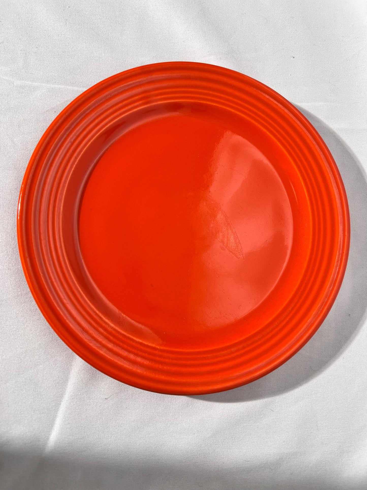 Bauer Pottery- Los Angeles- Vintage- Orange- Ring ware - 8” salad plates