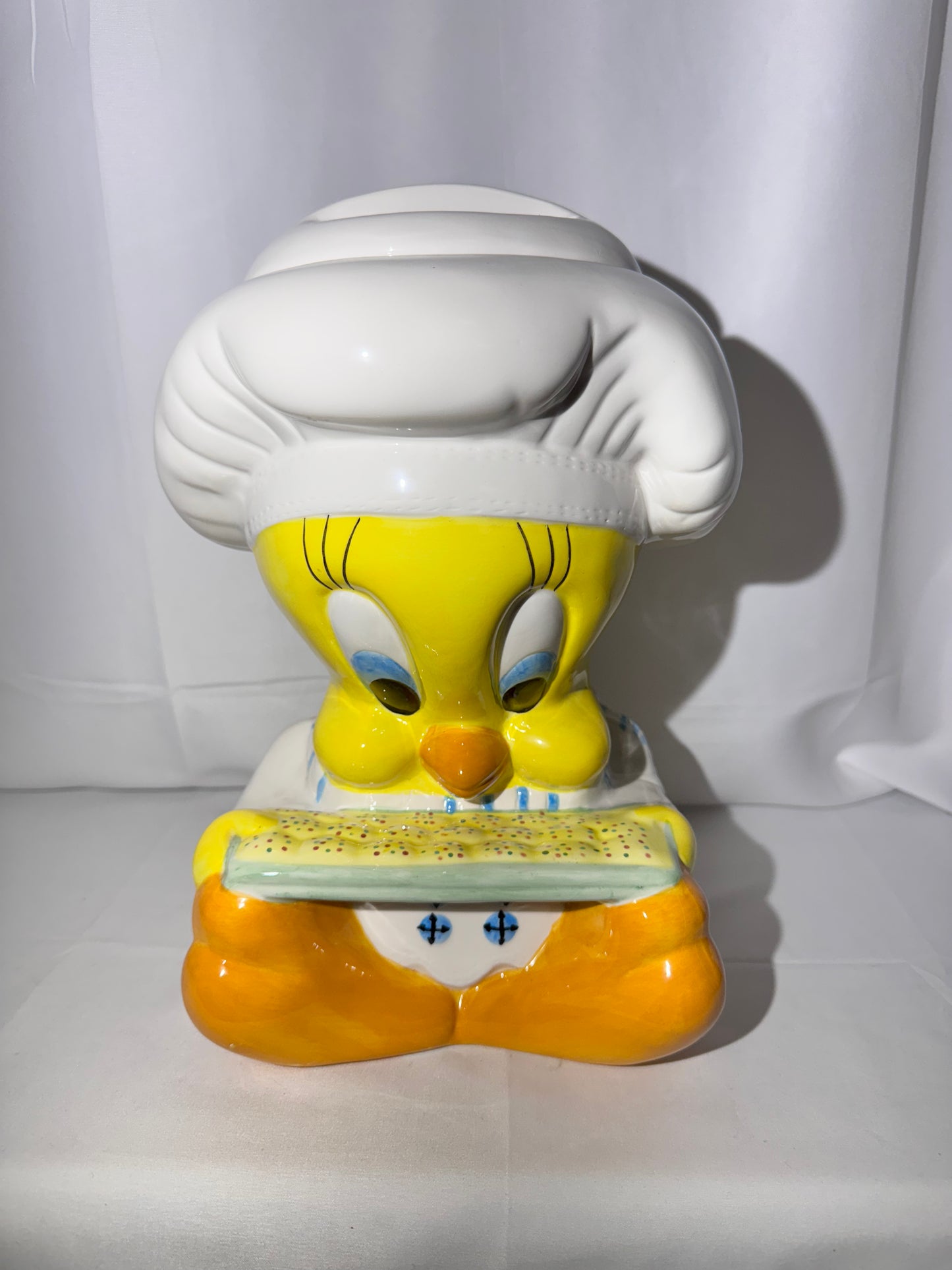 Tweety Bird- 13” Cookie Jar with sound box- Baking - Gibson- Looney Tunes- Warner Brothers