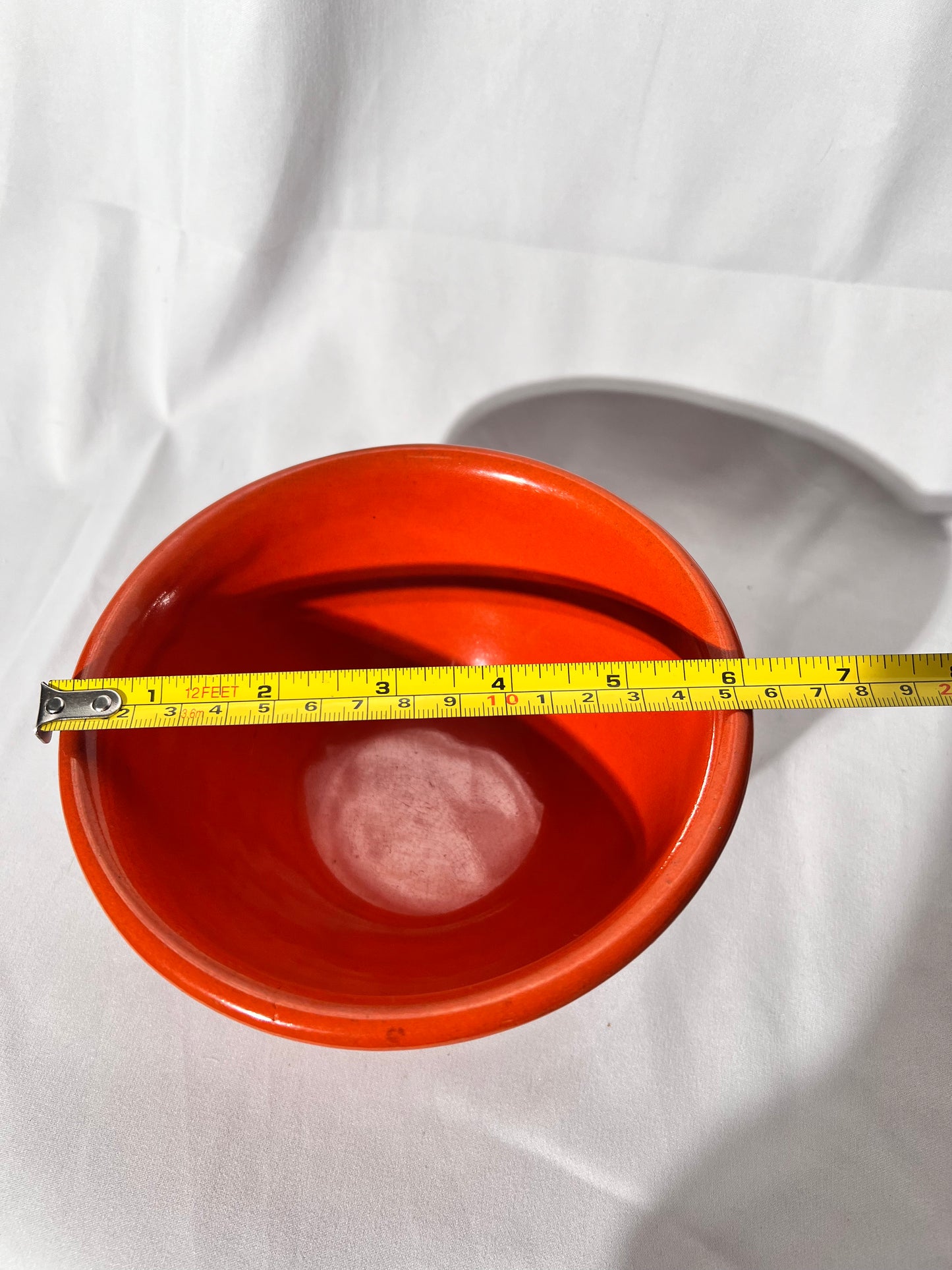 Bauer Pottery- Los Angeles - Vintage - Orange- Ring ware - 6” Bowl