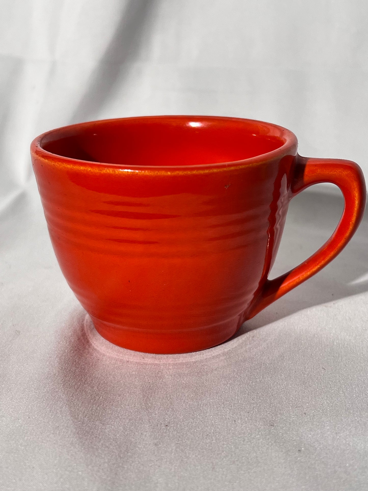Bauer Pottery- Los Angeles - Vintage - Orange- Ring ware -tea cups