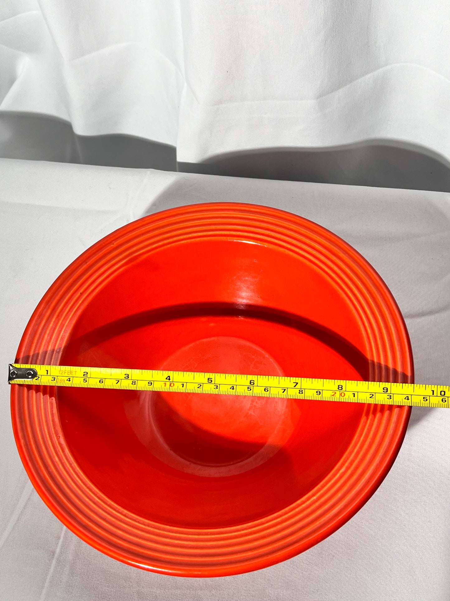 Bauer Pottery- Los Angeles - Vintage - Orange- Ring ware - 9 1/2” bowl