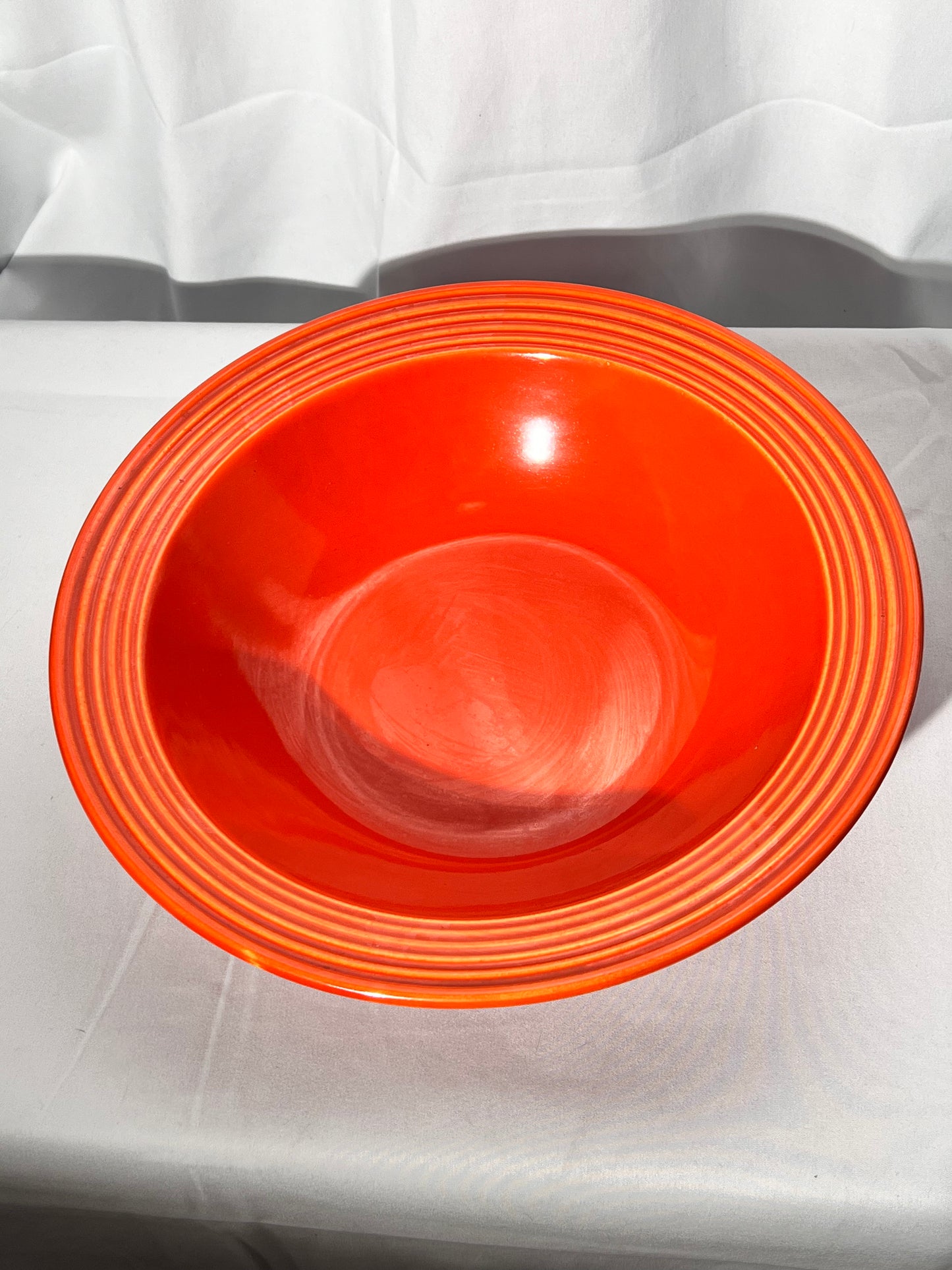 Bauer Pottery- Los Angeles - Vintage - Orange- Ring ware - 11” bowl