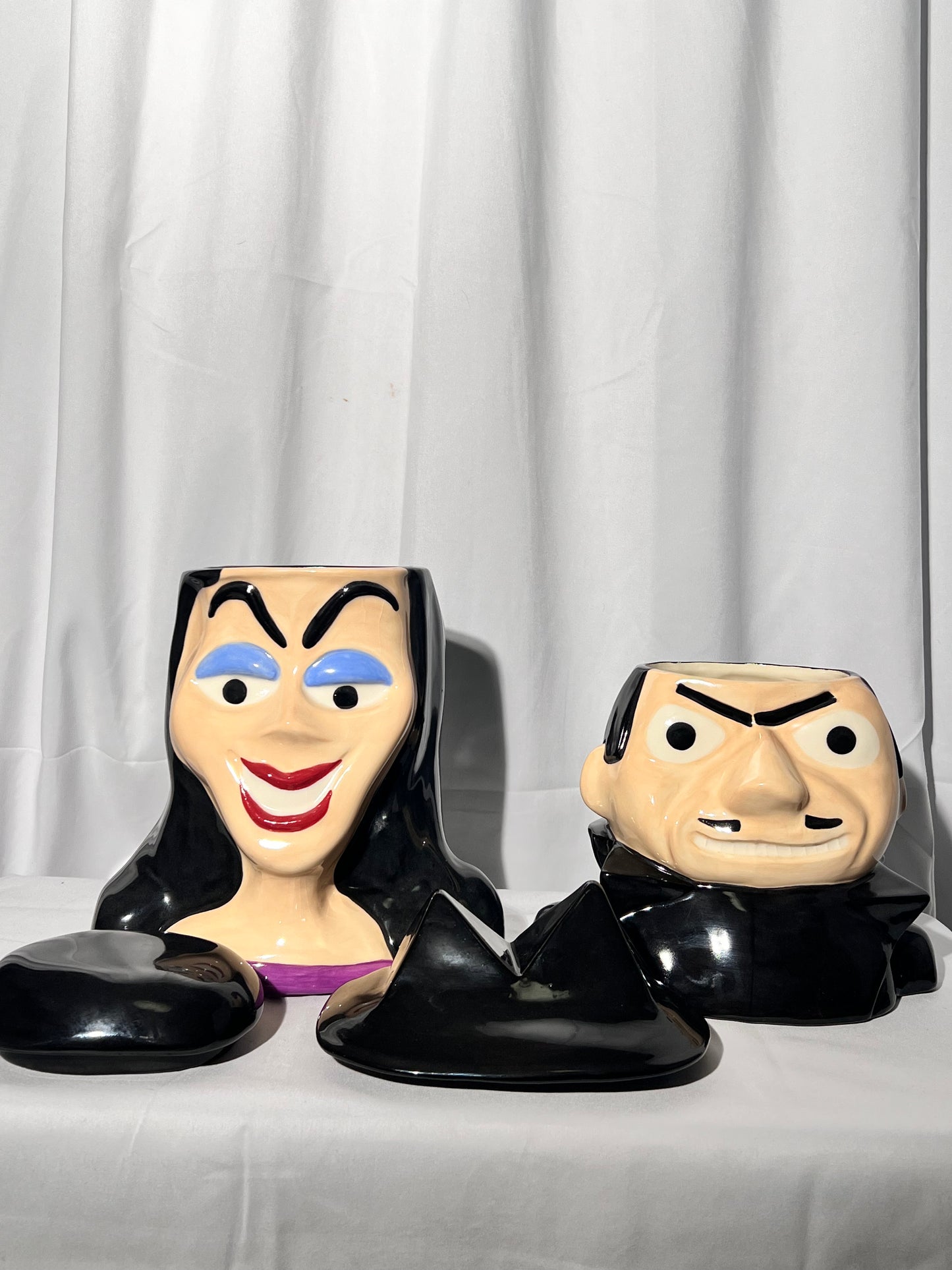 Natasha and Boris - Cookie Jars - rocky and Bullwinkle cartoon- both numbered 21/100