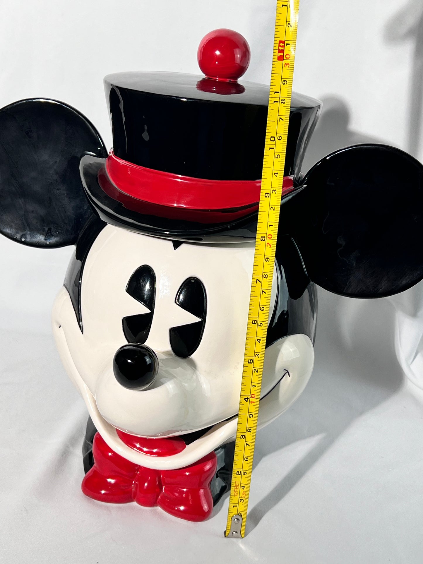 Mickey Mouse - 12 1/2” Cookie Jar - Disney- Enesco - made in Malaysia