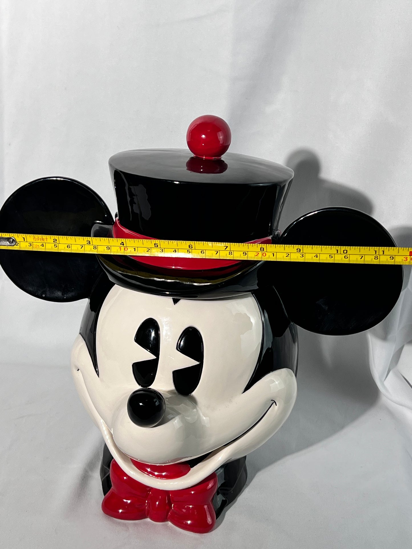 Mickey Mouse - 12 1/2” Cookie Jar - Disney- Enesco - made in Malaysia