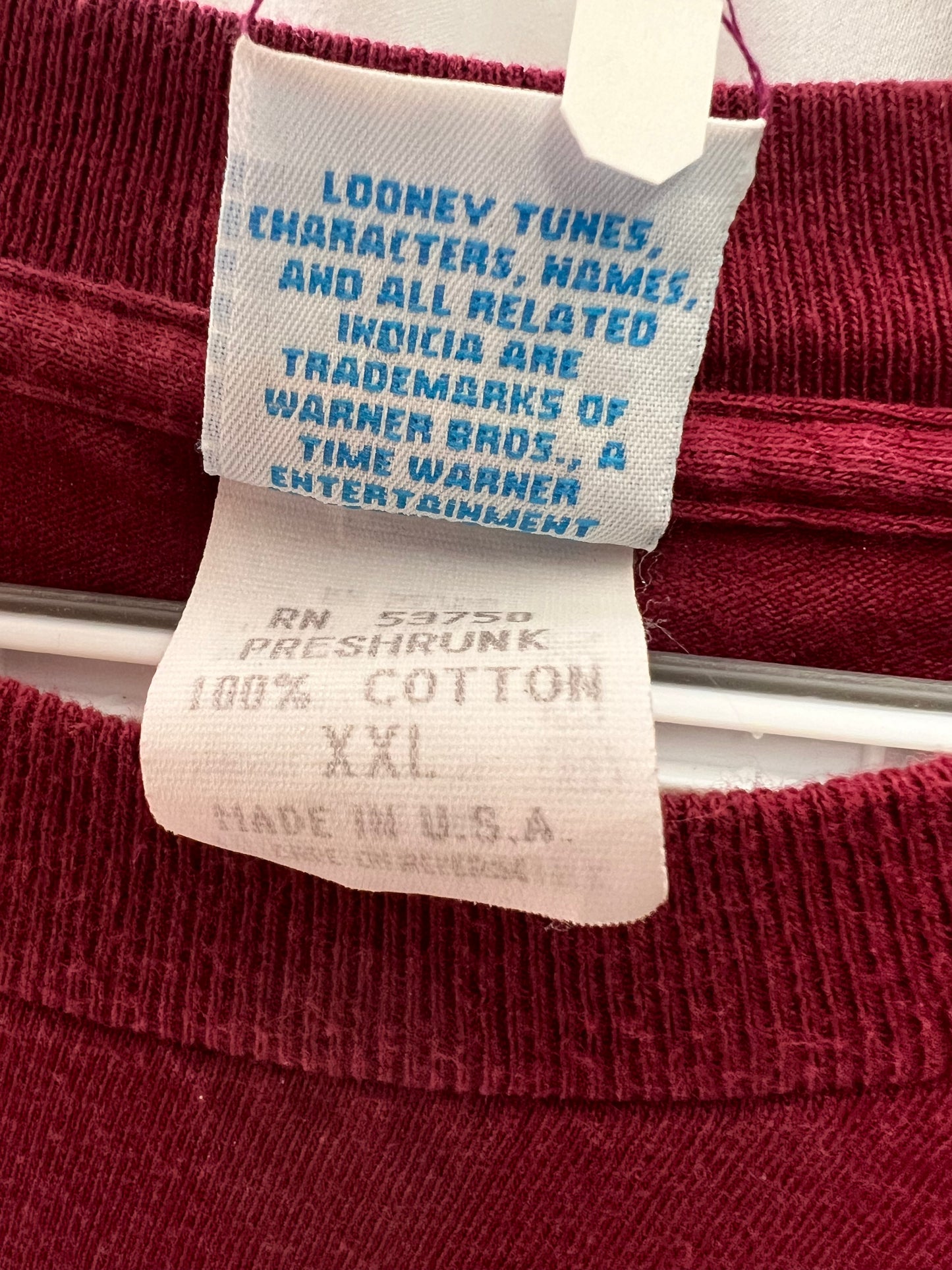 Marvin the Martian & instant Martian - Maroon- size XXL - Six Flags- Warner Brothers- looney Tunes