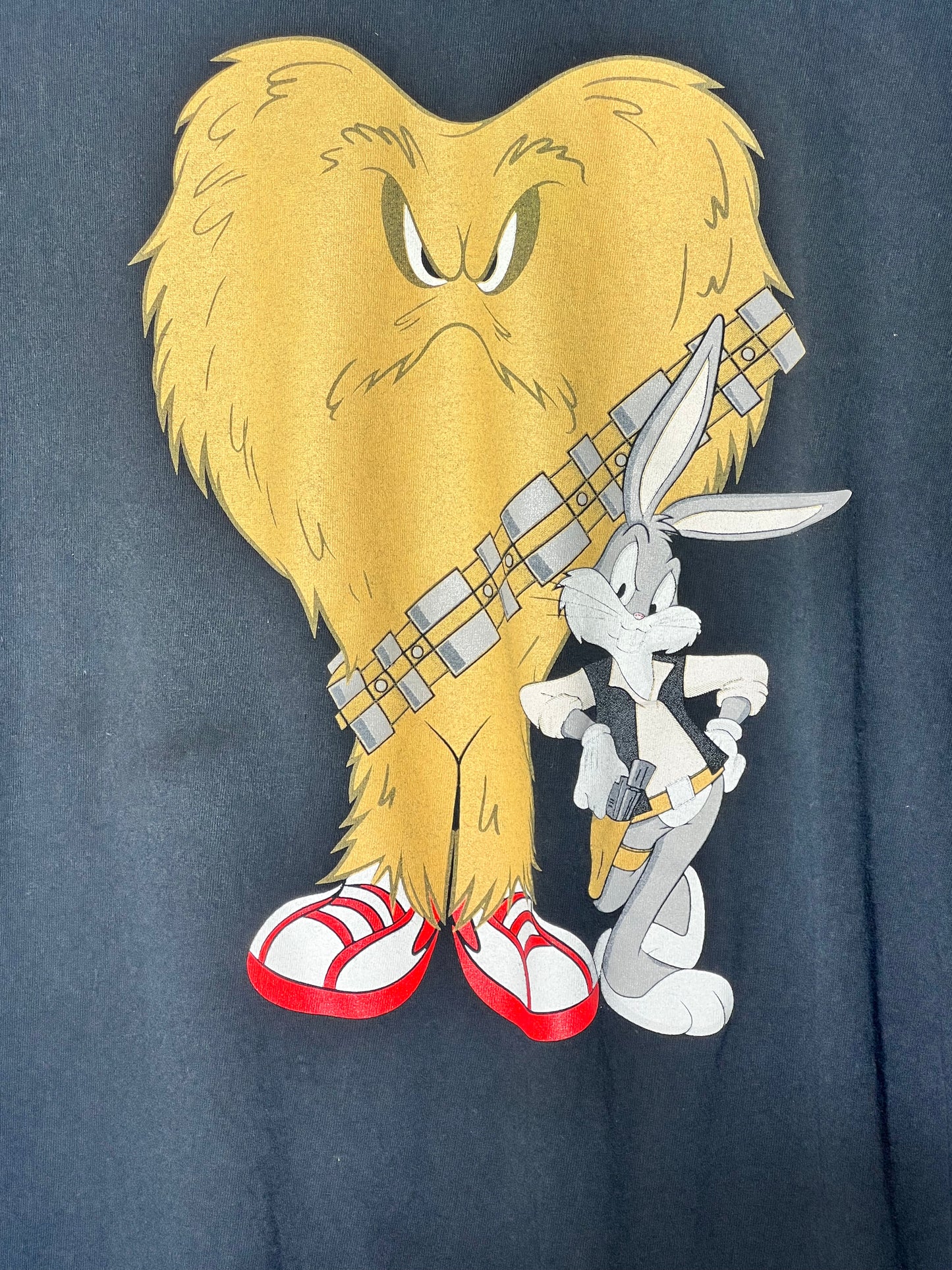 Gossamer and Bugs bunny -Vintage Men’s t-shirt - star wars theme (Chewbacca & Hon Solo) - Looney Tunes - Size XL