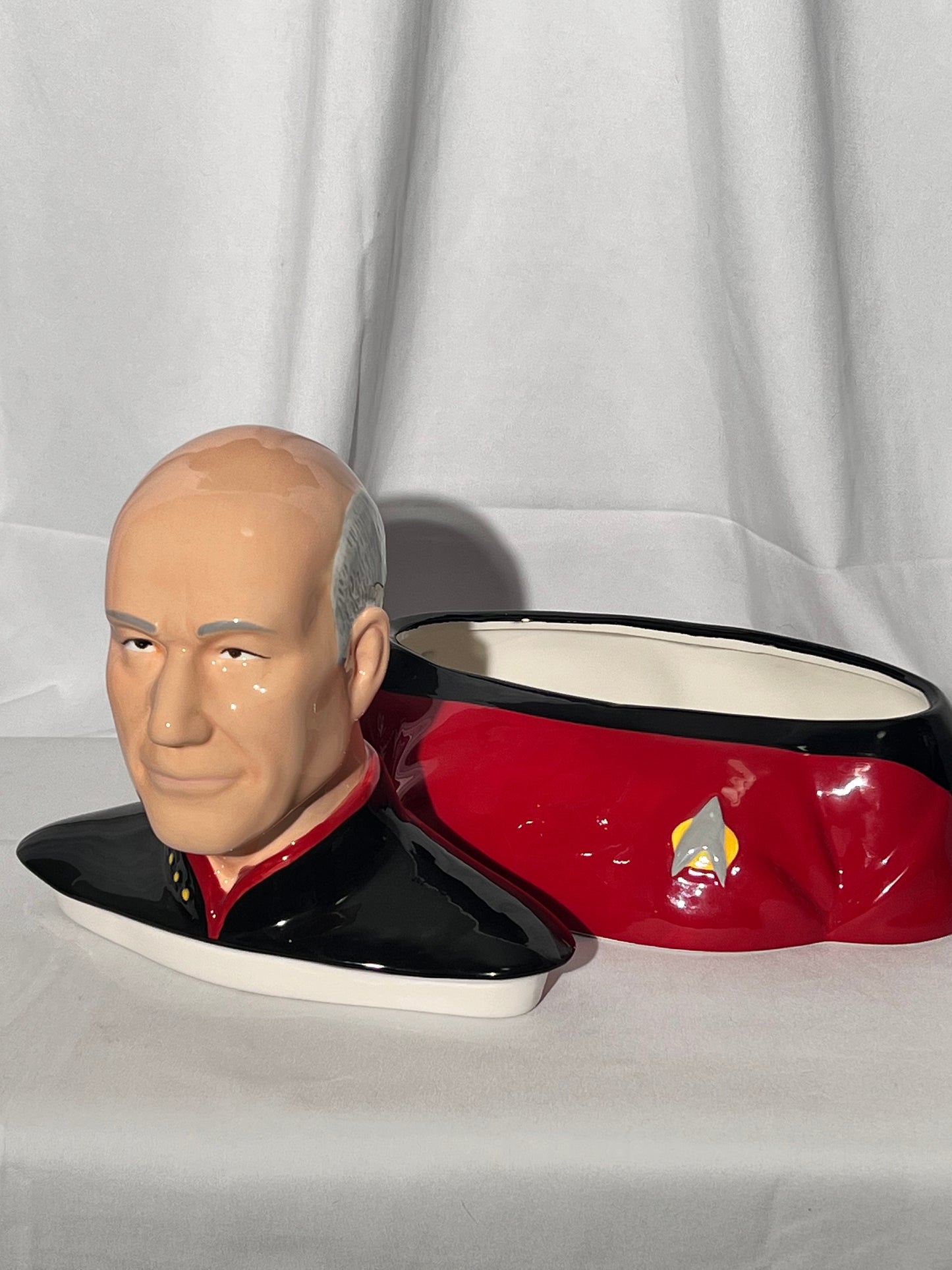 Star Trek - The Next Generation- Captain Picard- cookie jar- Westland Giftware-2014 -