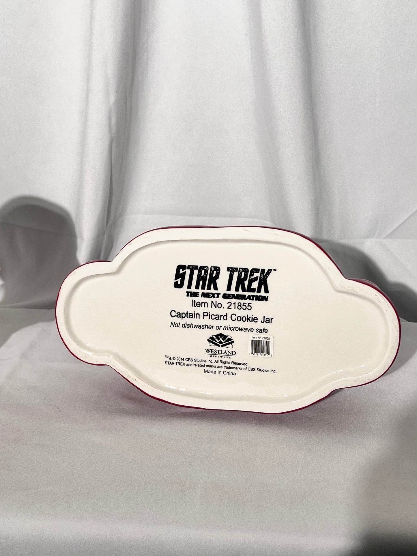 Star Trek - The Next Generation- Captain Picard- cookie jar- Westland Giftware-2014 -